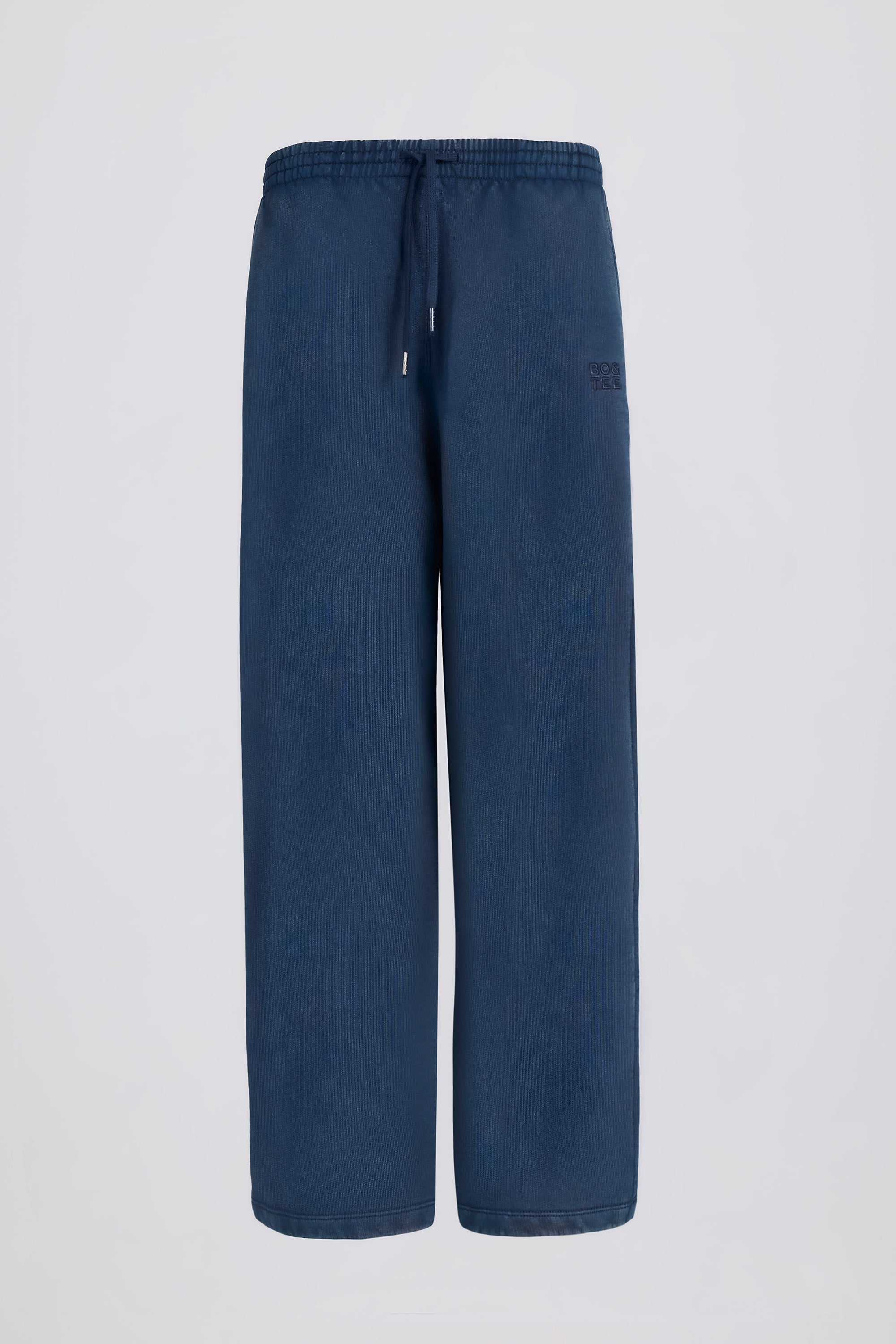 Acid Wash Wide-Leg Joggers in Blue - Image 2
