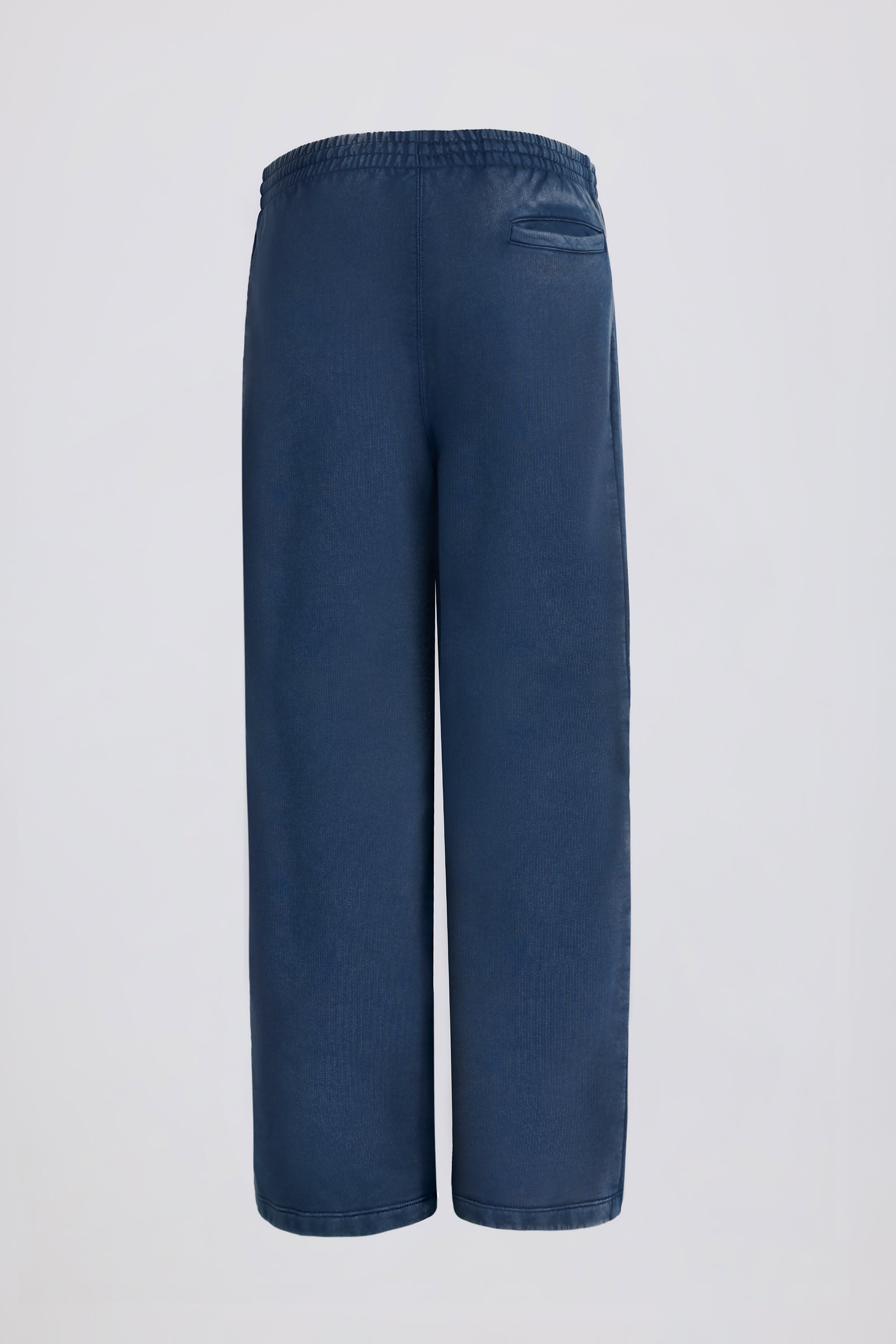 Acid Wash Wide-Leg Joggers in Blue - Image 3
