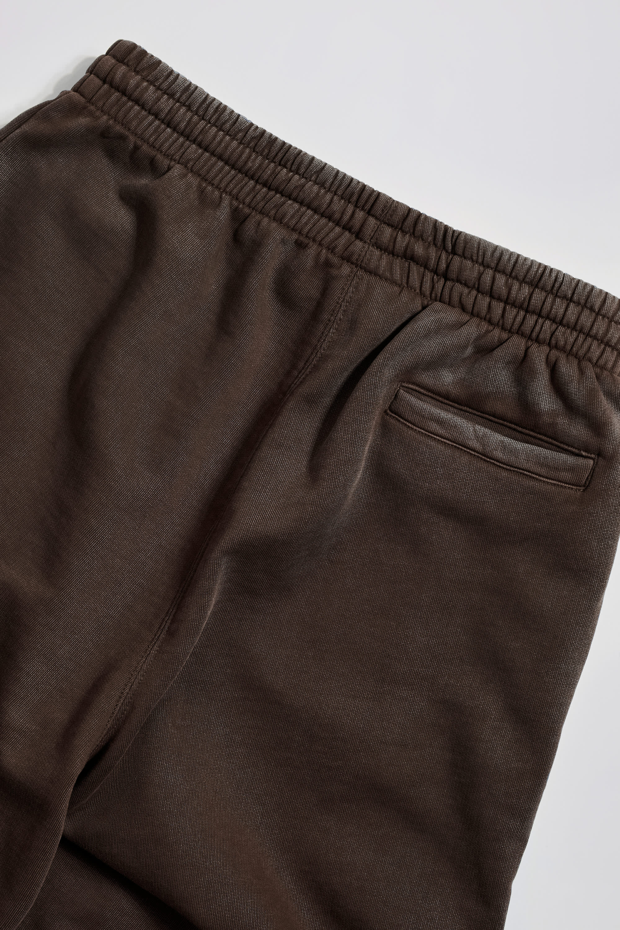 Acid Wash Wide-Leg Joggers in Brown - Image 5