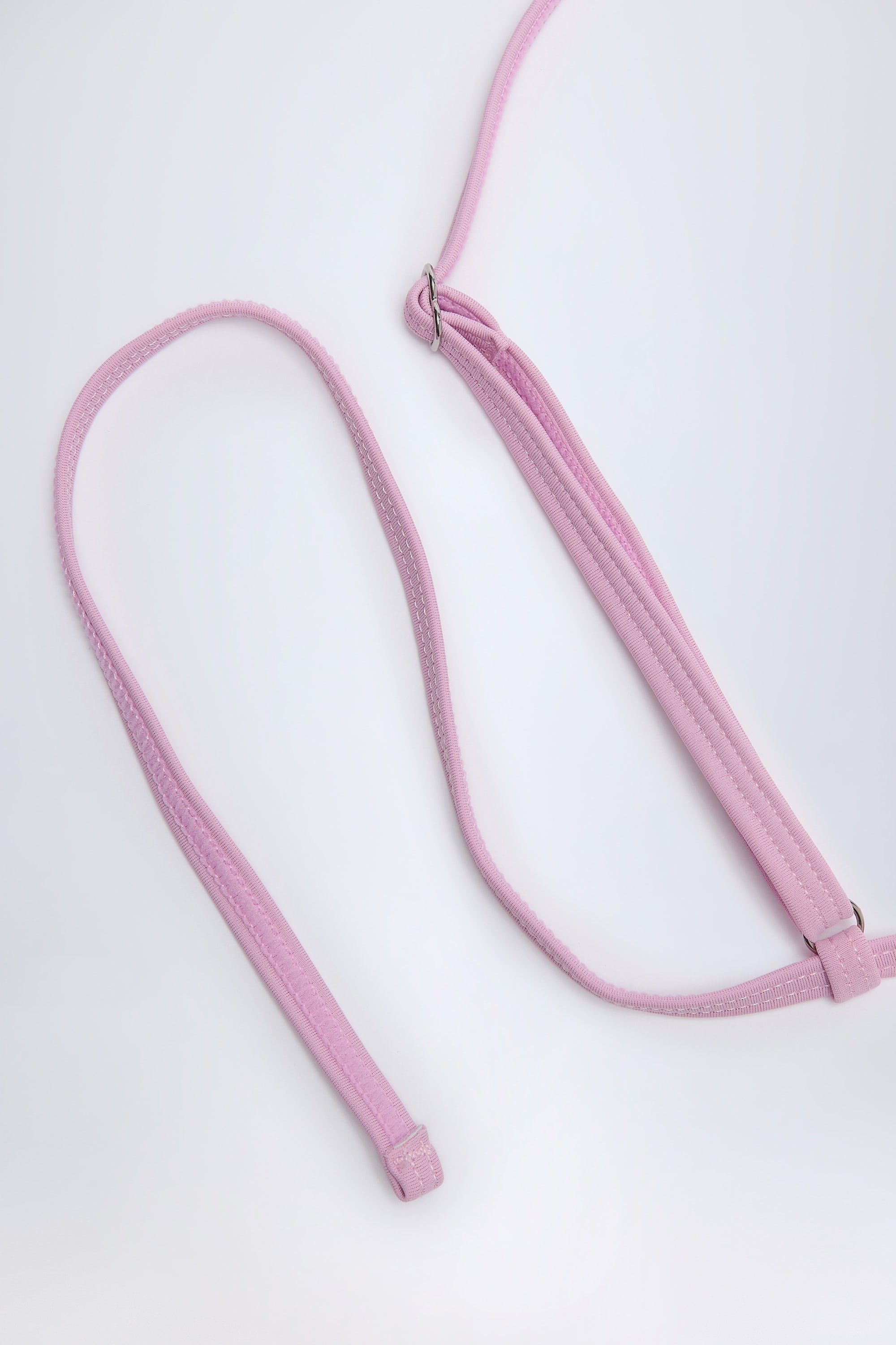 Montauk Triangle Bikini Top in Mauve Stripe - Image 5