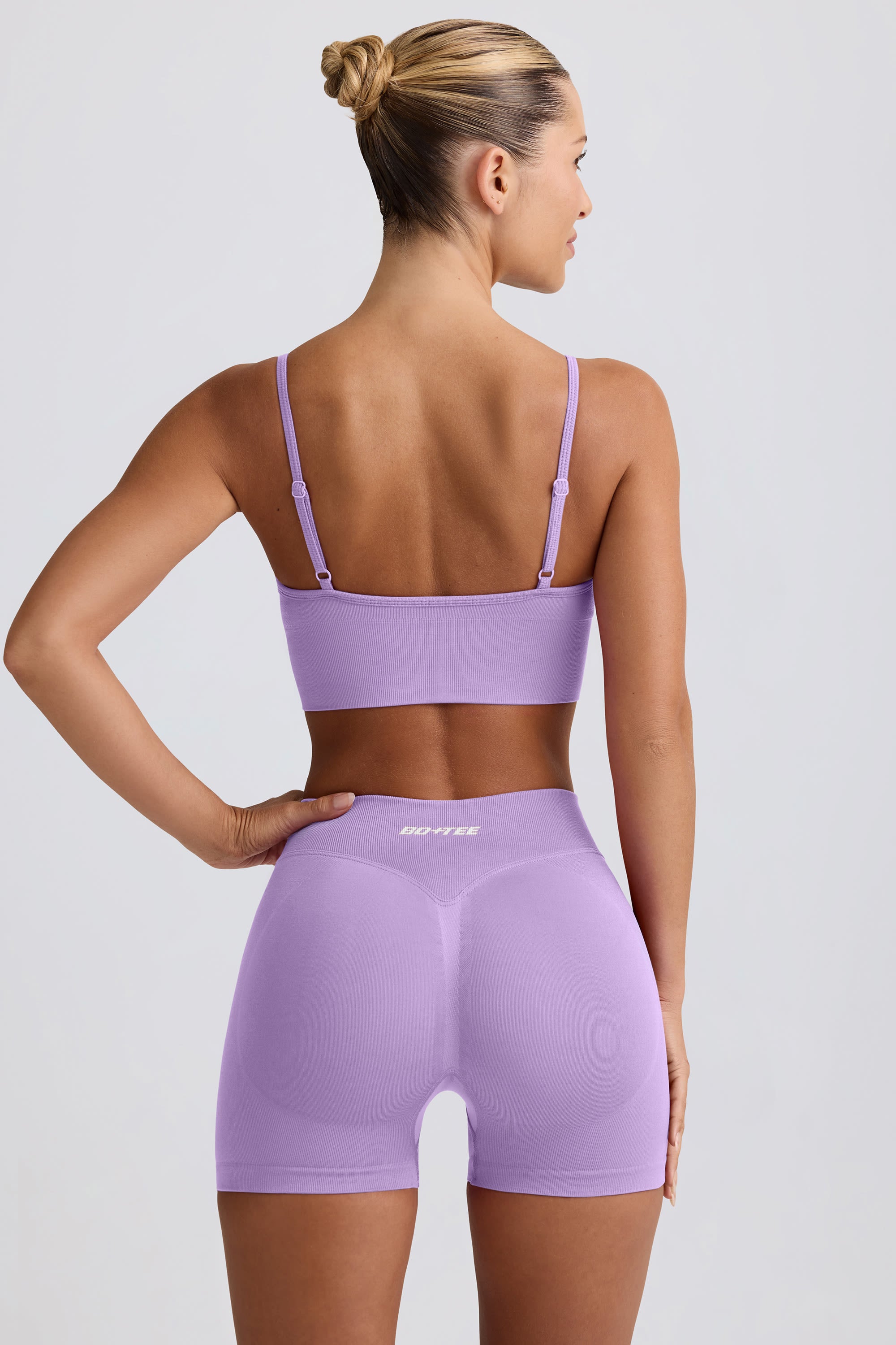 Define Luxe Mini Shorts in Lilac - Image 2