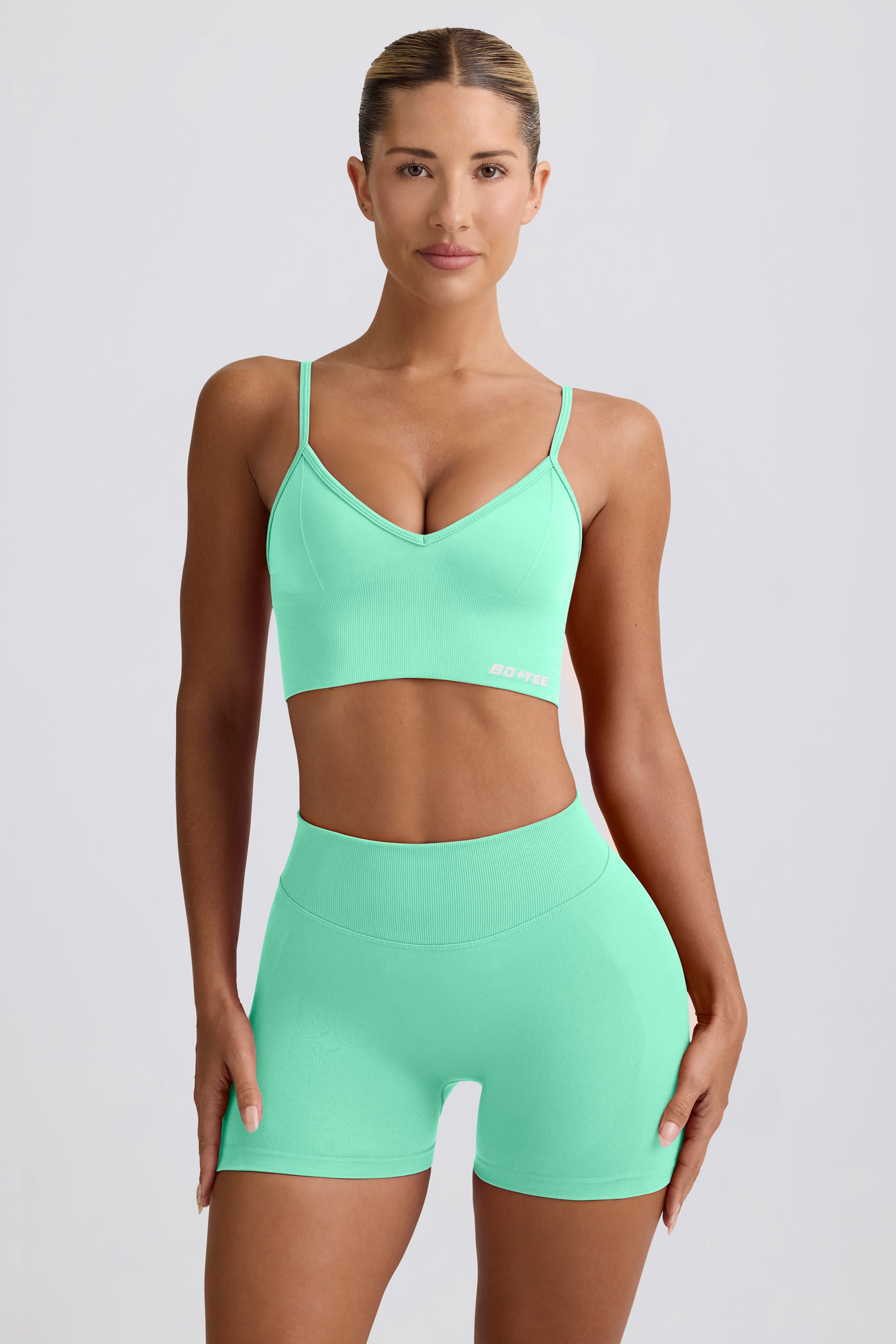 Define Luxe Mini Shorts in Mint - Image 5