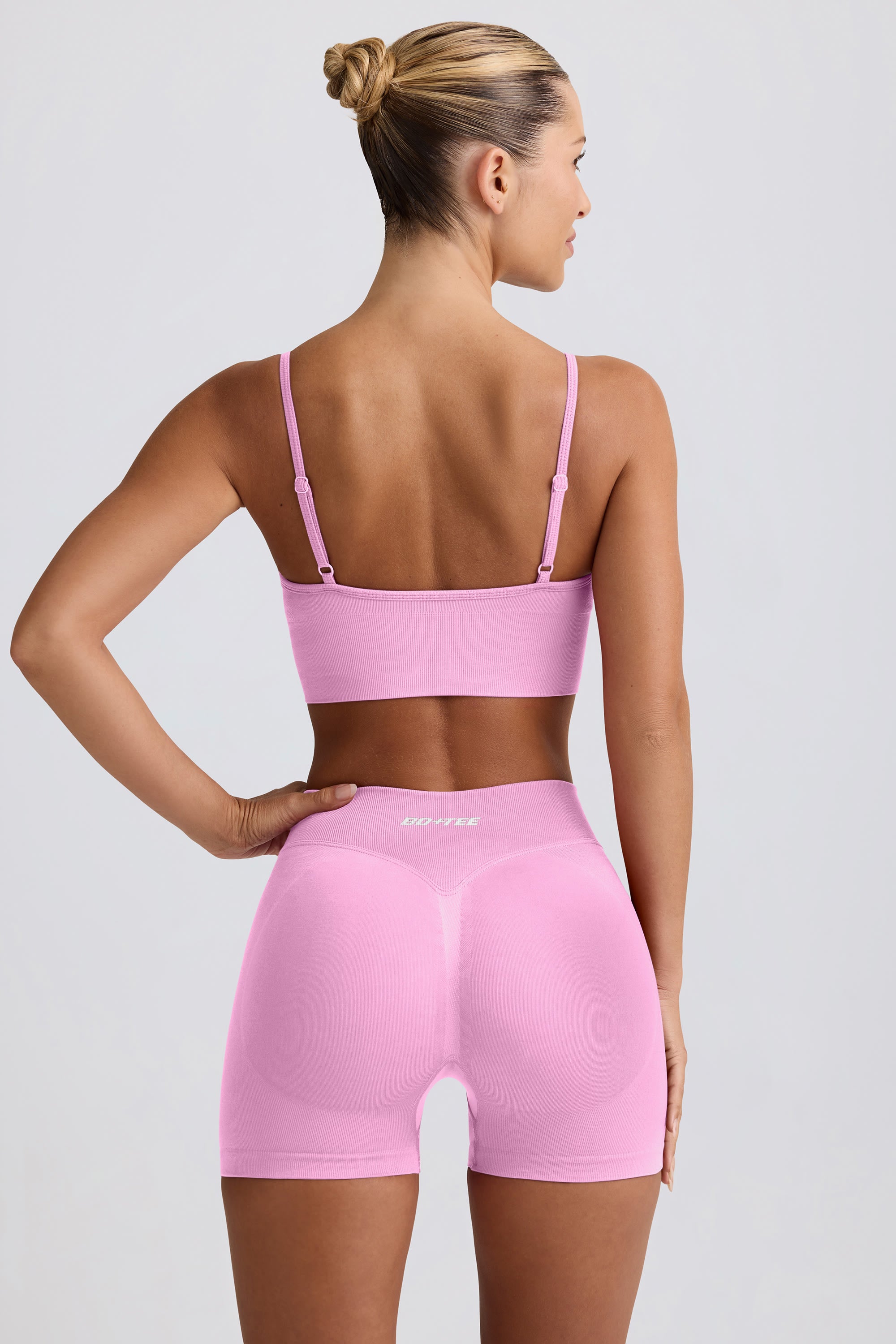 Define Luxe Mini Shorts in Rose - Image 2
