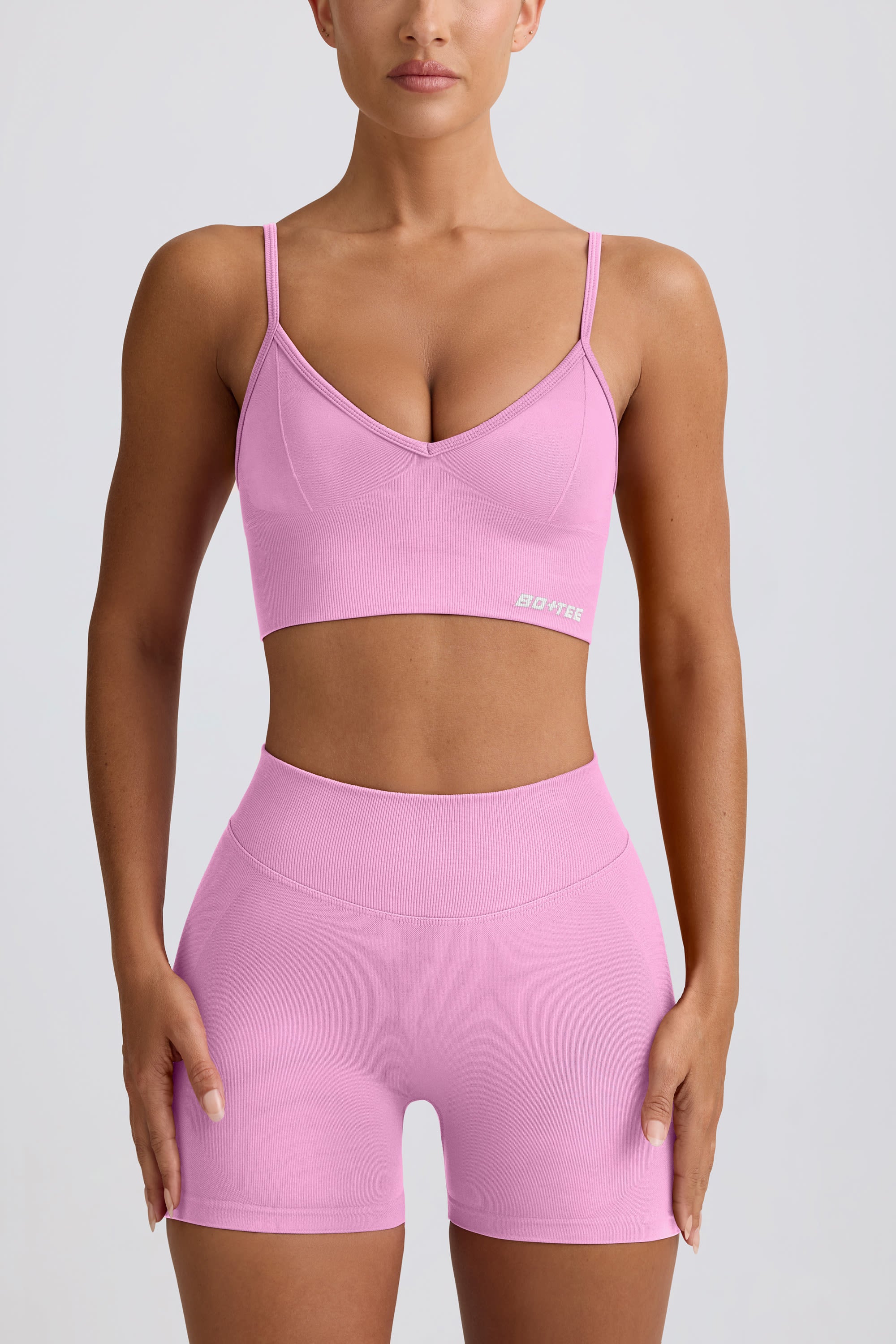 Define Luxe Mini Shorts in Rose - Image 4