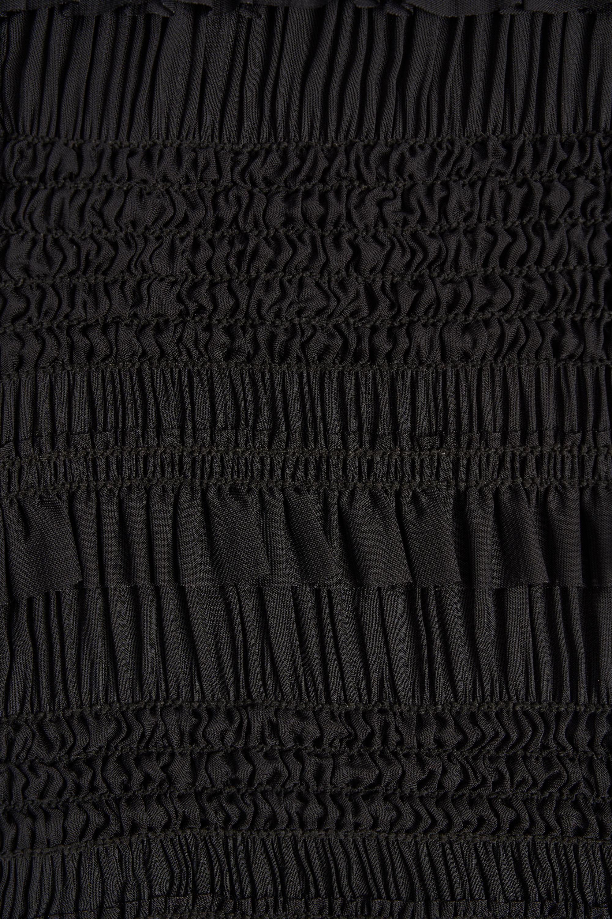 Orla Ruffled Mid-Rise Shorts in Black - Image 3