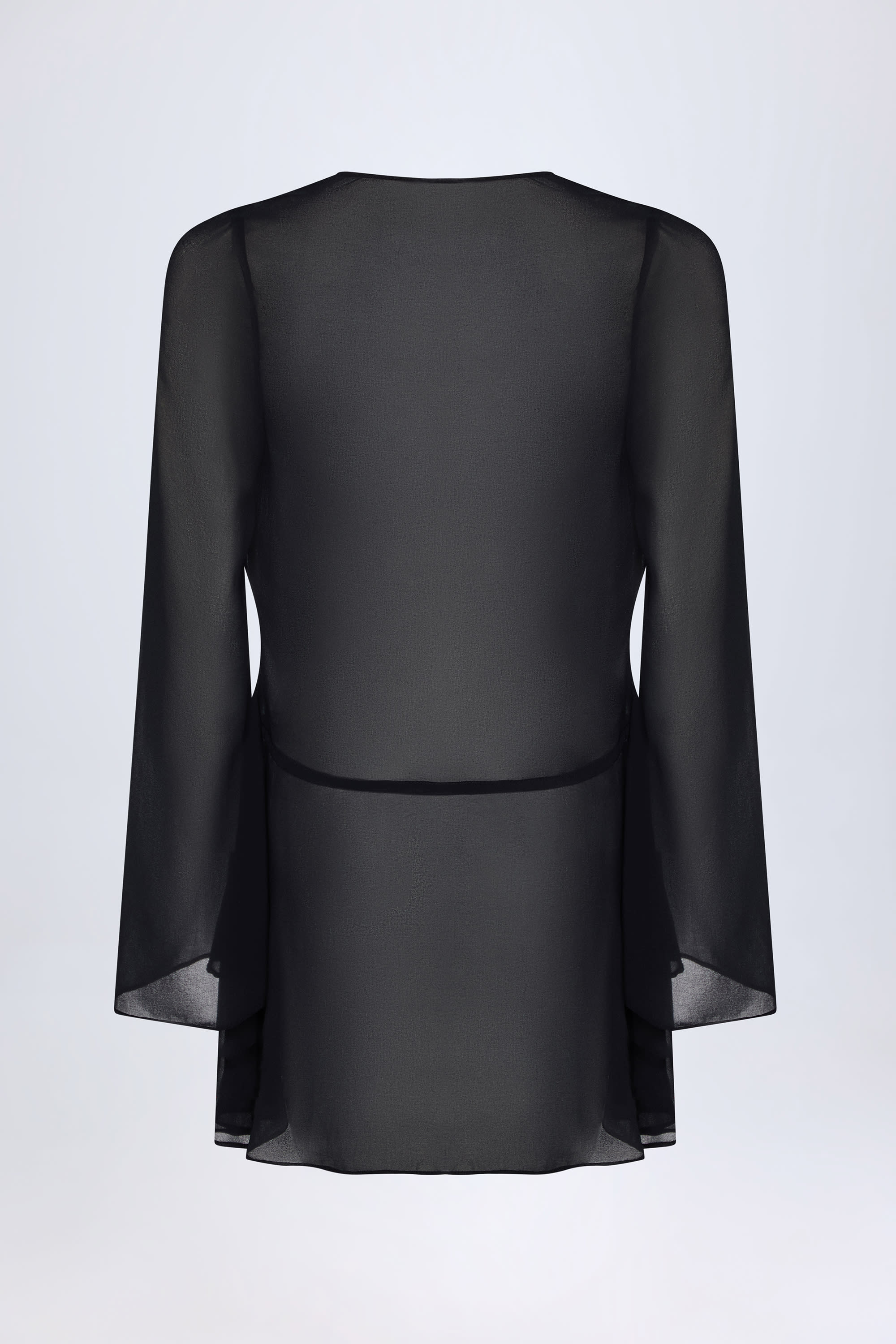 Oualie Cowl-Neck Mini Dress in Black - Image 4