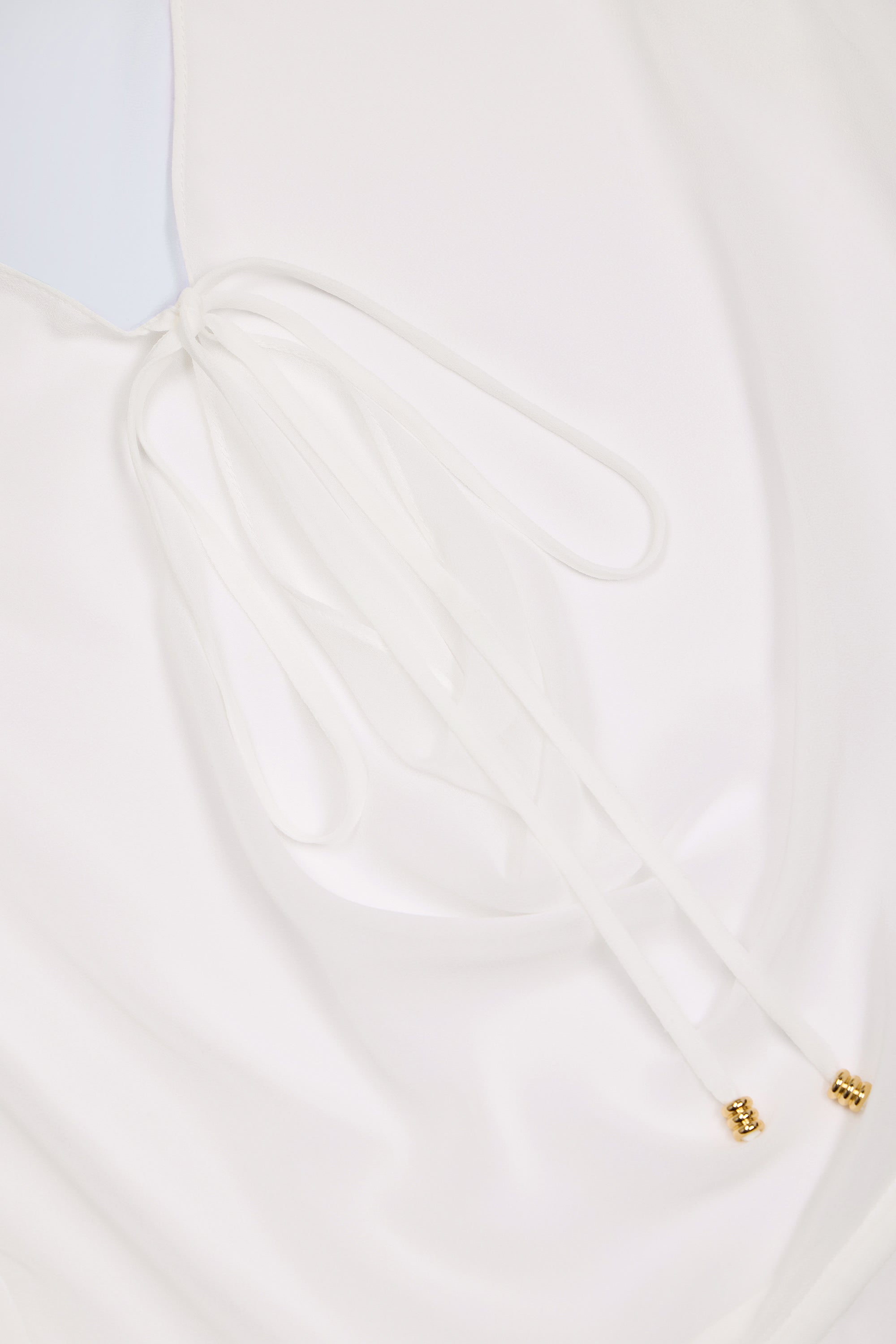 Oualie Cowl-Neck Mini Dress in White - Image 5