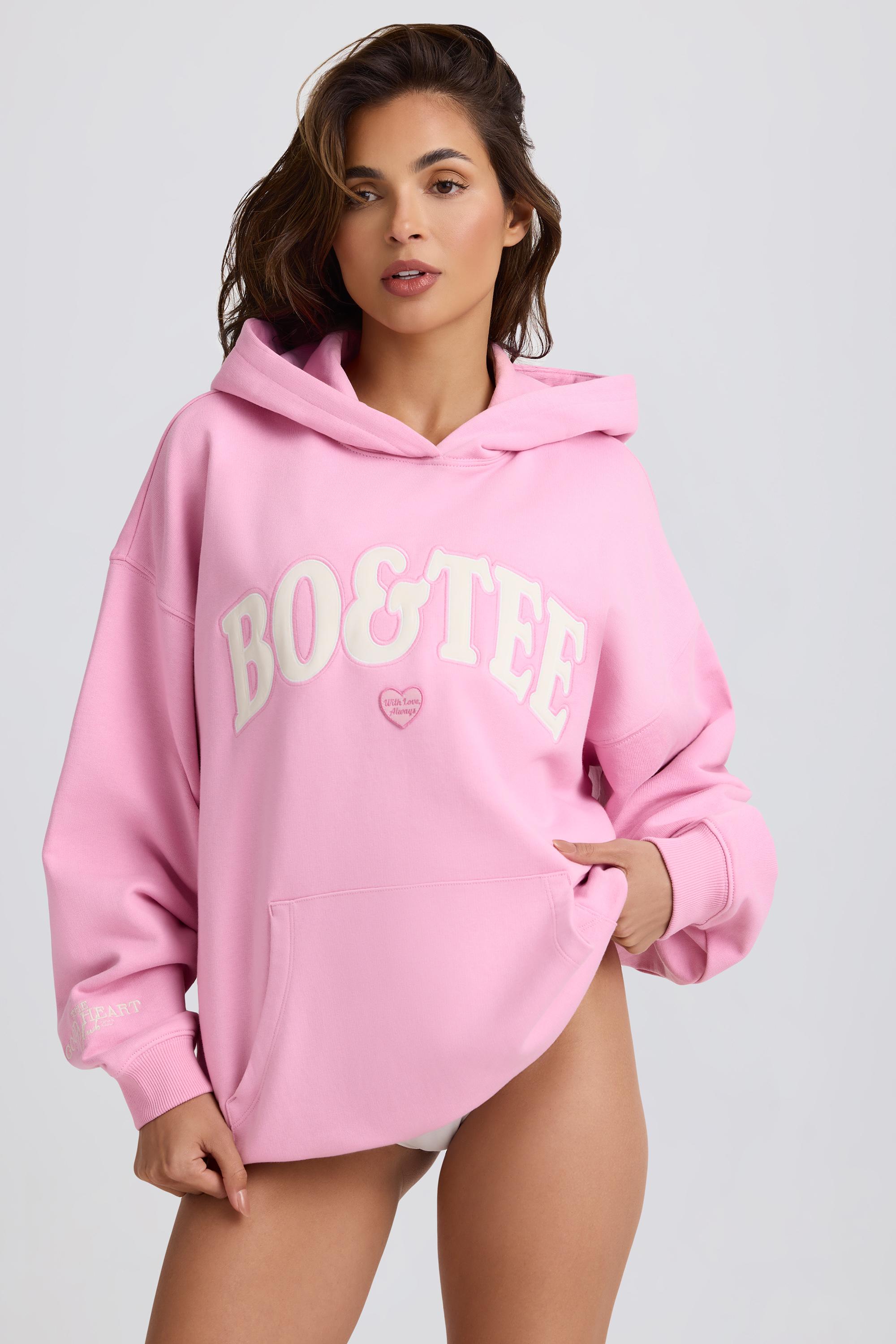 Oversized Hoodie in Baby Pink - Image 10