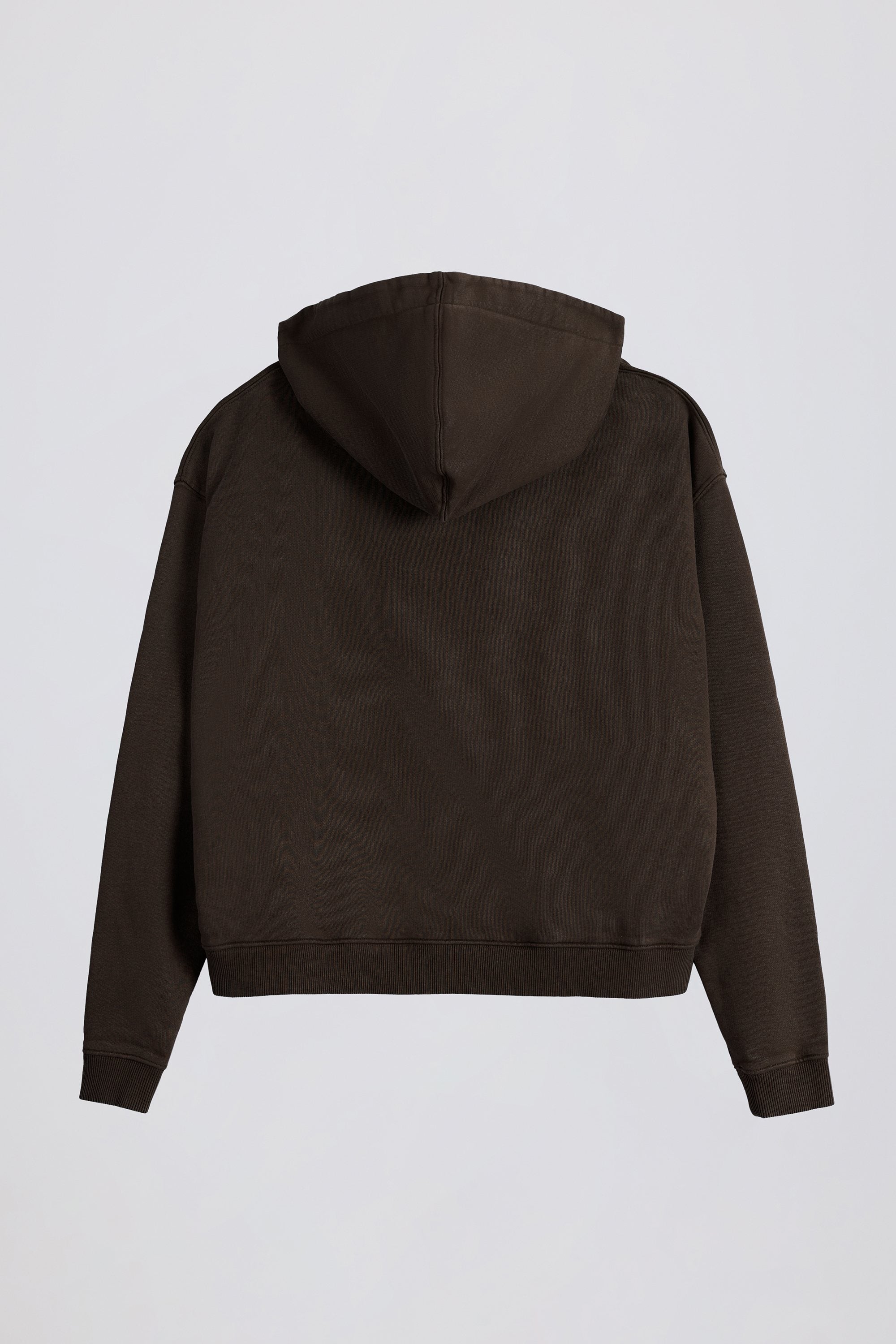 Acid Wash Oversized Hoodie in Brown - Image 3