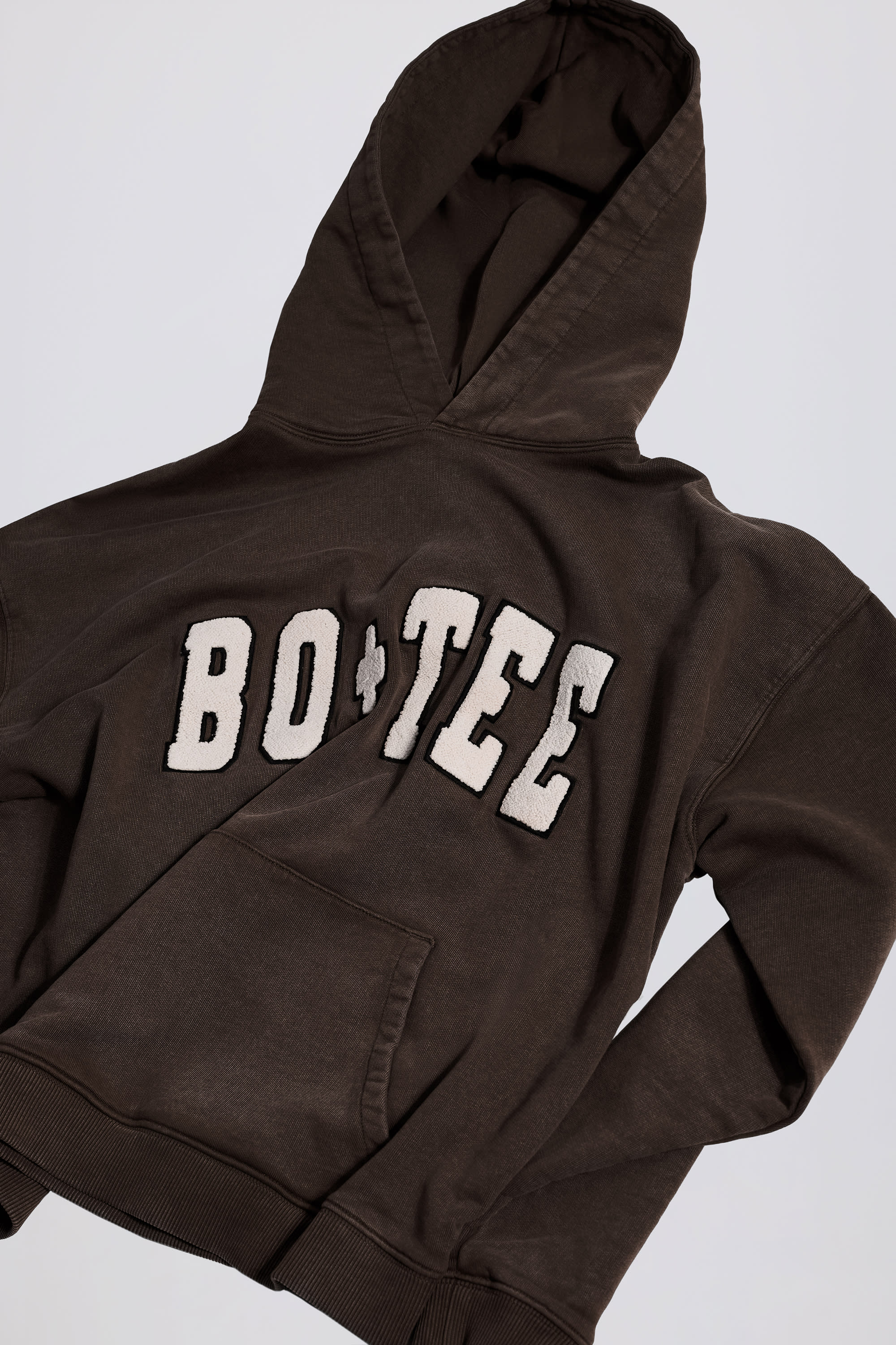 Acid Wash Oversized Hoodie in Brown - Image 4
