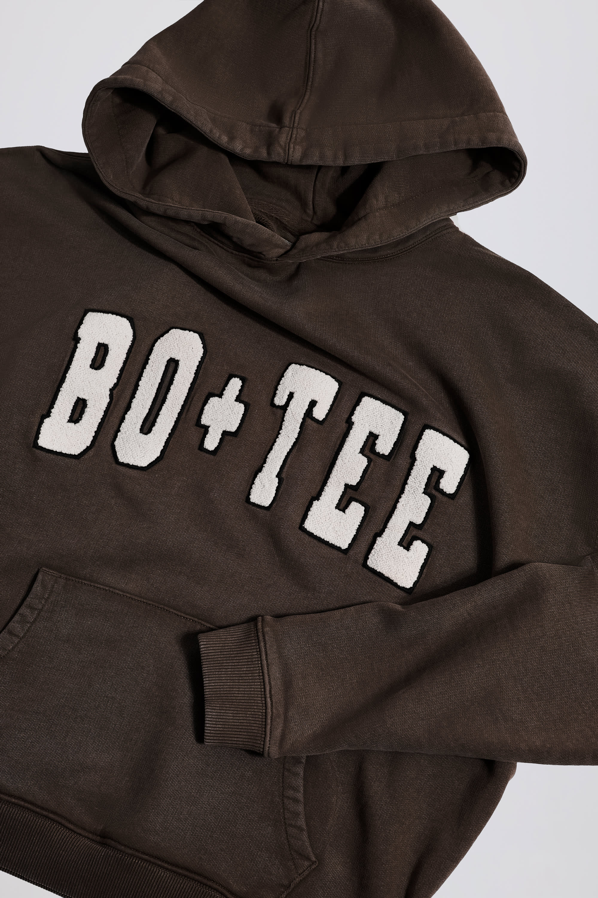 Acid Wash Oversized Hoodie in Brown - Image 5