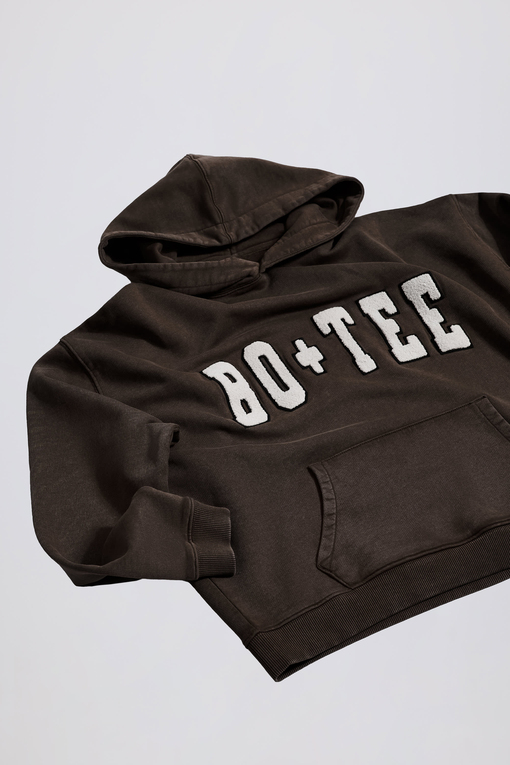 Acid Wash Oversized Hoodie in Brown - Image 9