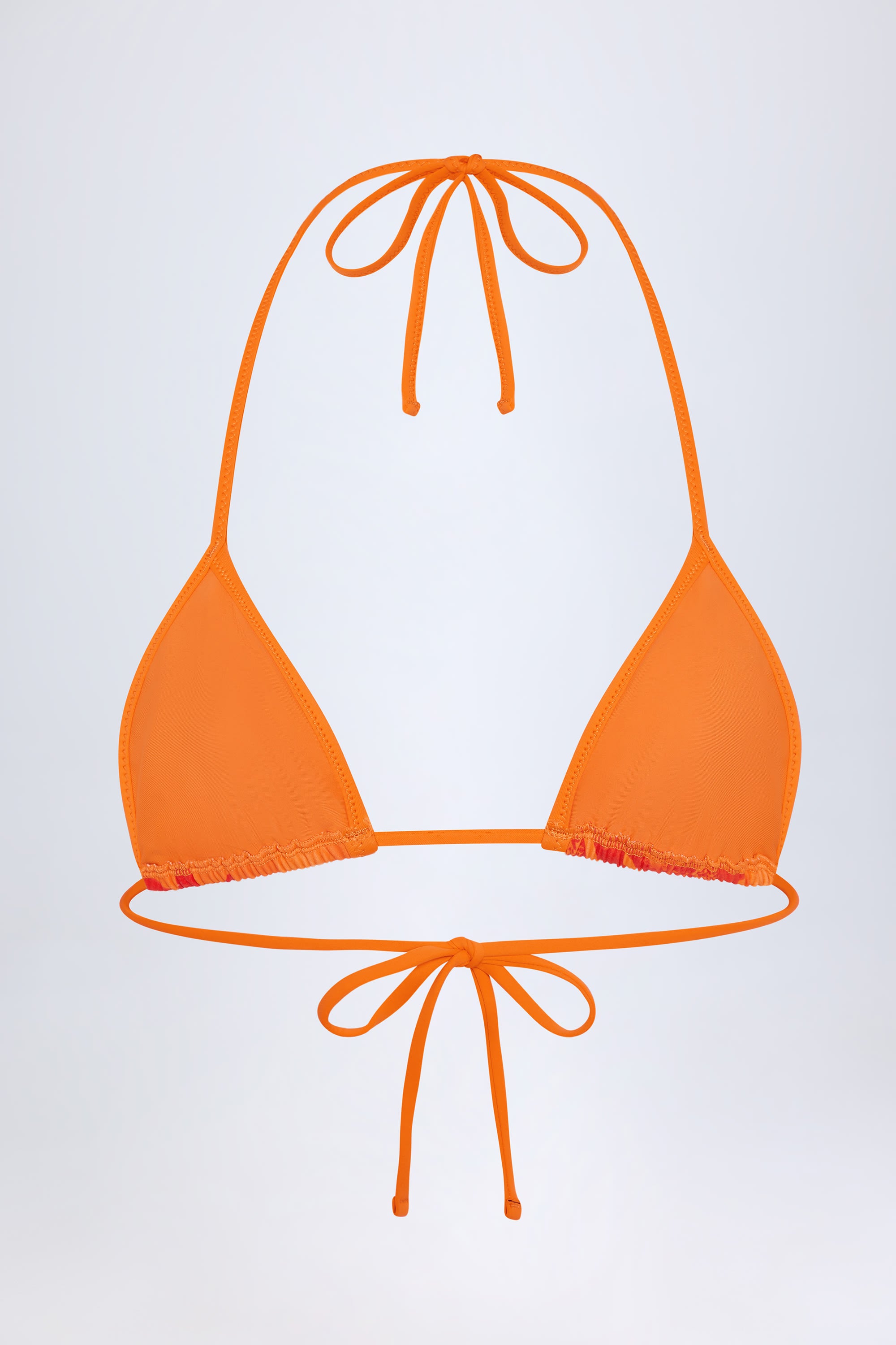 Paita Triangle Bikini Top in Orange Orchid Print - Image 4