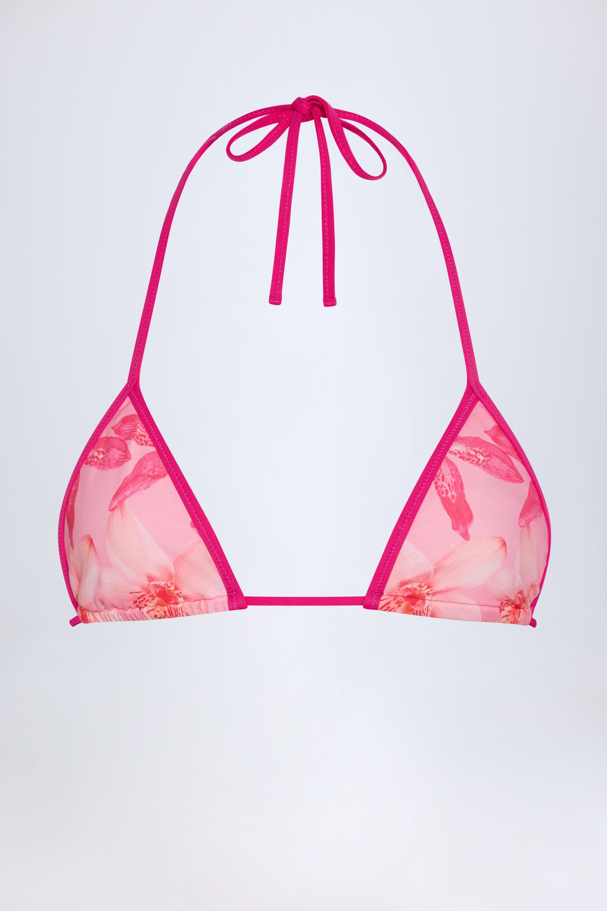 Paita Triangle Bikini Top in Pink Orchid Print - Image 3