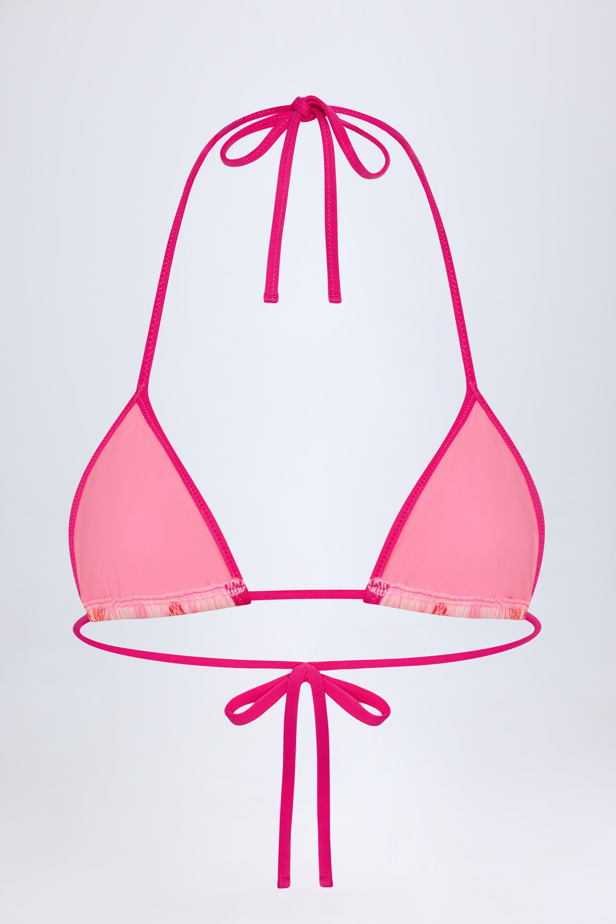 Paita Triangle Bikini Top in Pink Orchid Print - Image 4