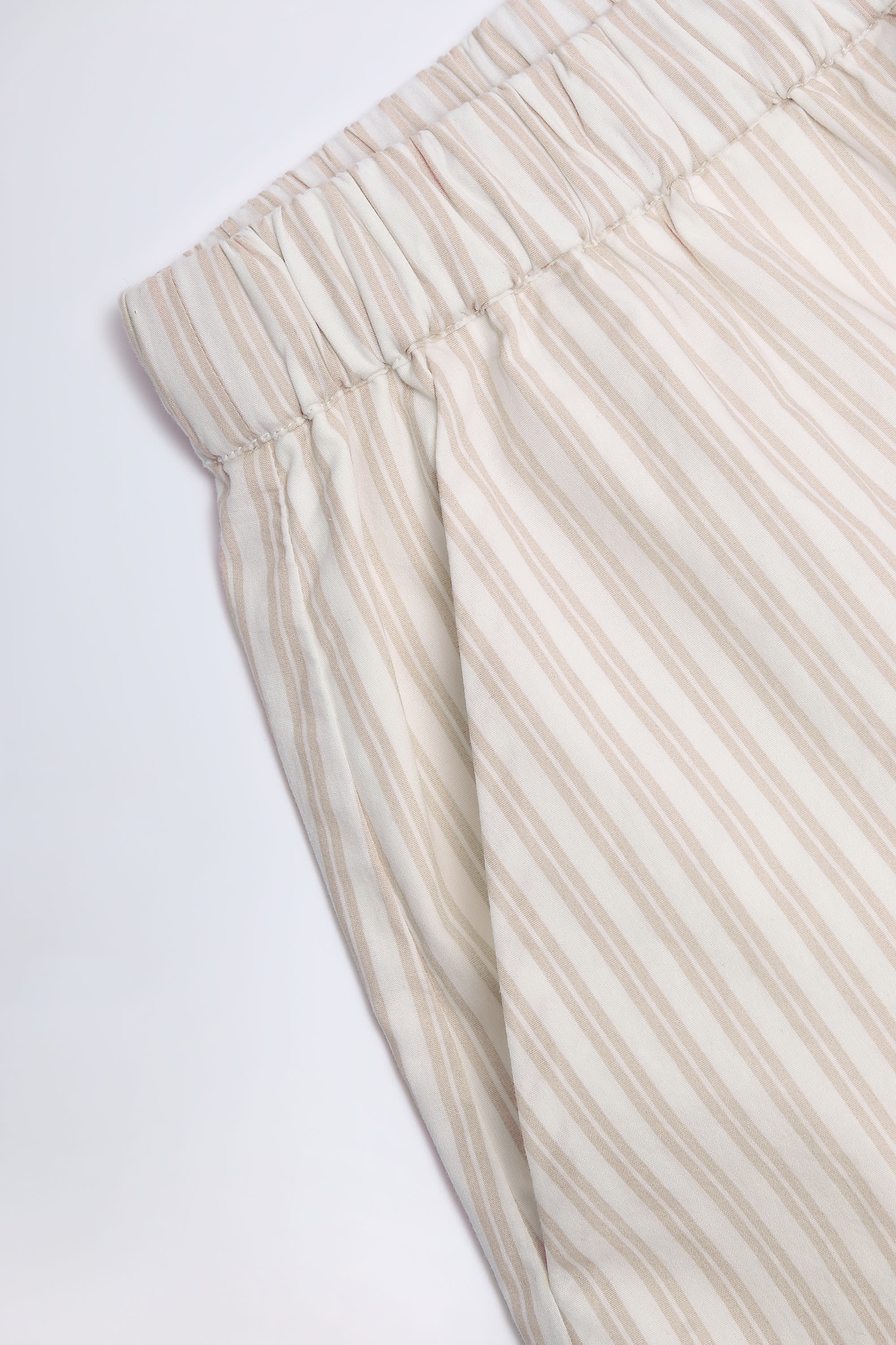Piran Mid-Rise Wide-Leg Trousers in Light Taupe Stripe - Image 10