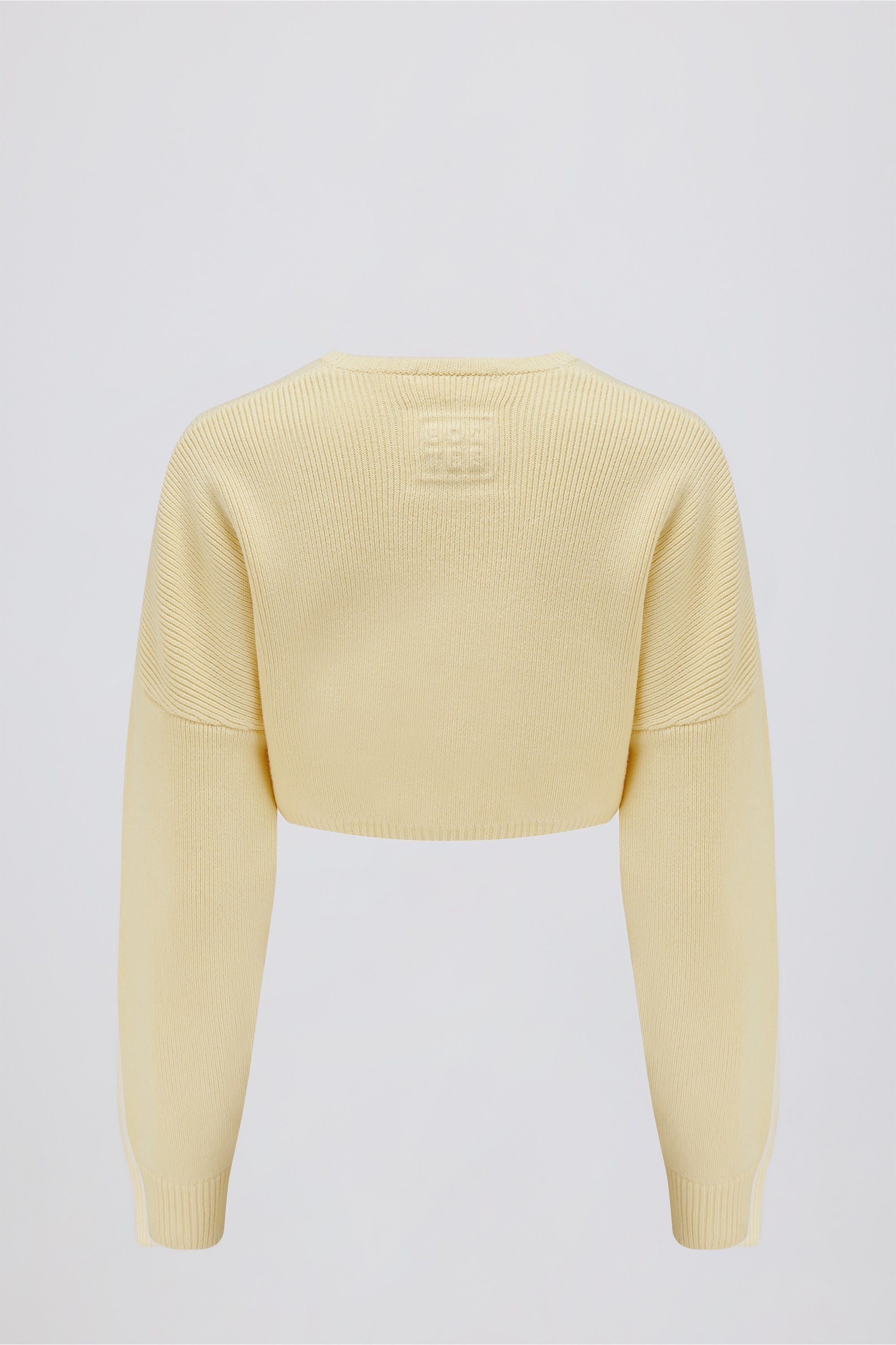Ribbed-Knit Cropped Shrug in Lemon - Image 2