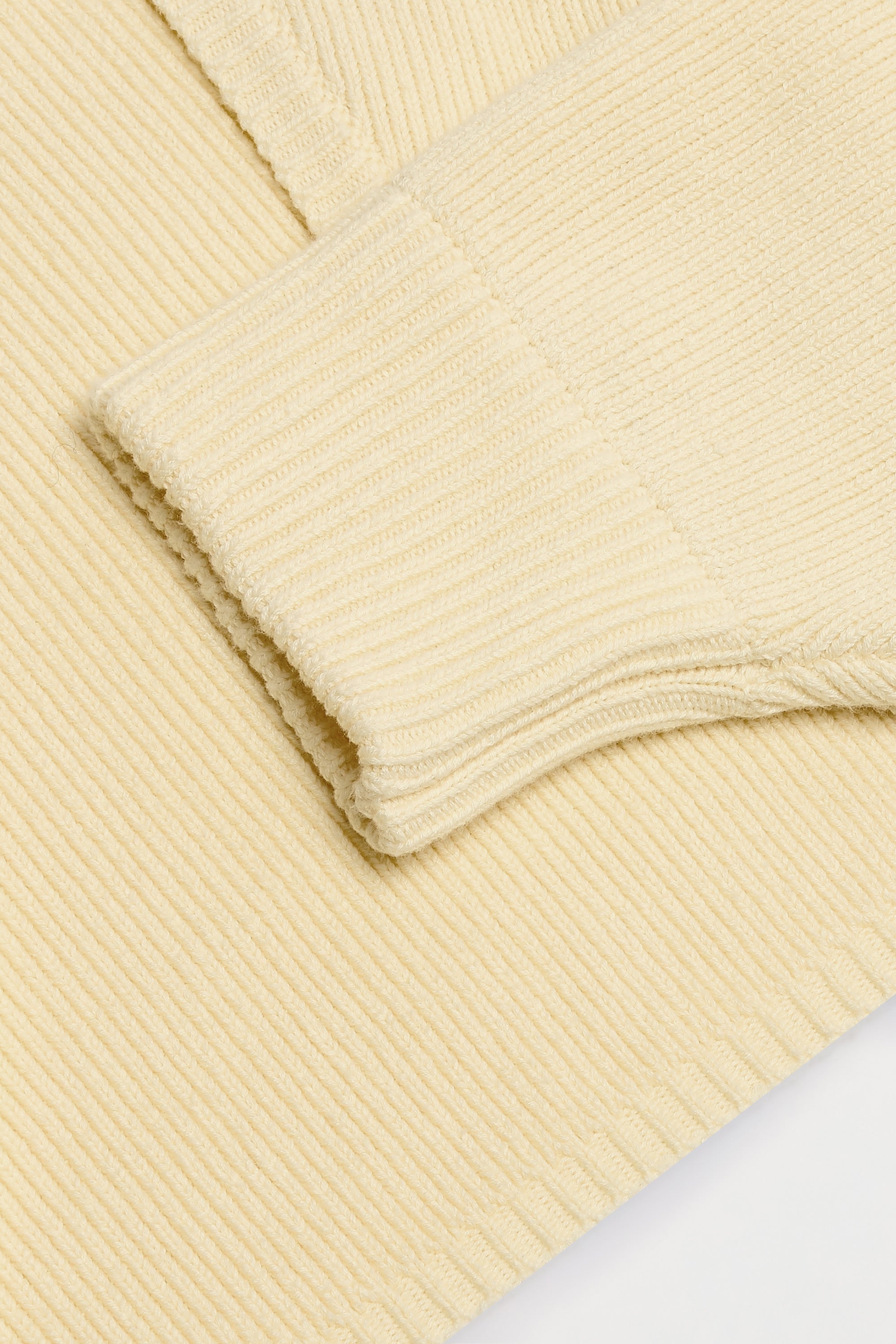 Ribbed-Knit Cropped Shrug in Lemon - Image 4