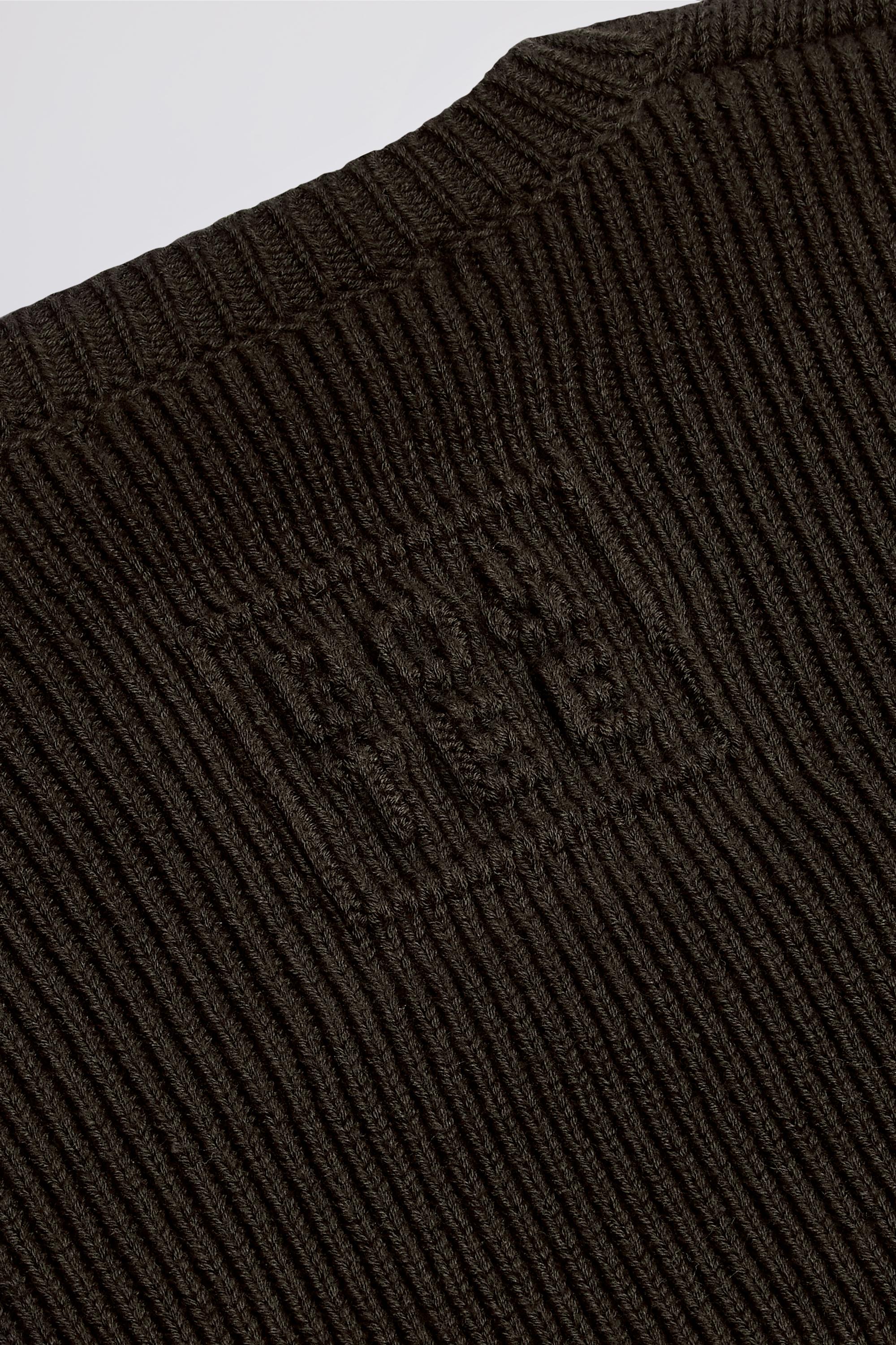 Ribbed-Knit Cropped Shrug in Pecan - Image 3