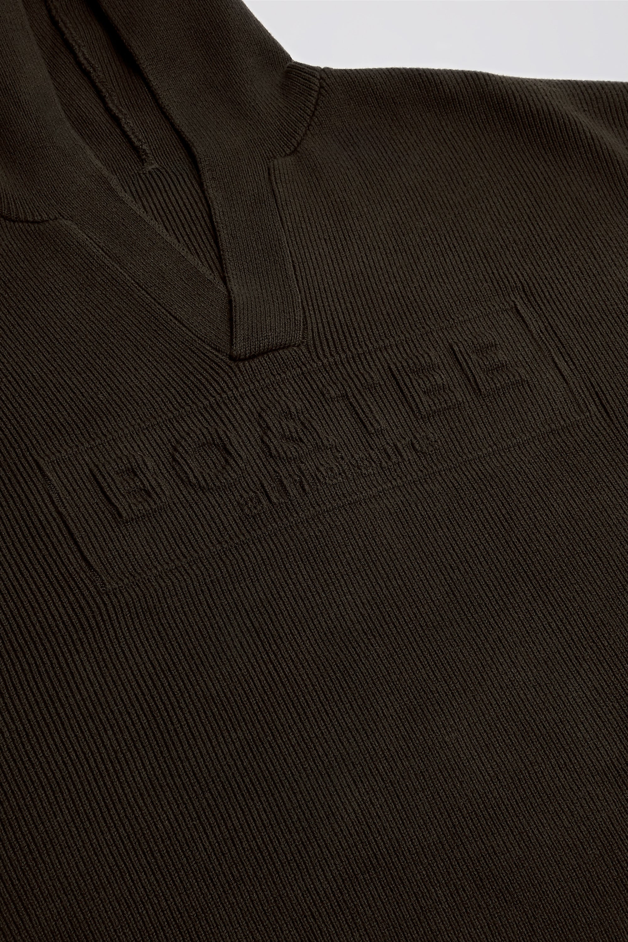 Ribbed-Knit Oversized Hoodie in Pecan - Image 3