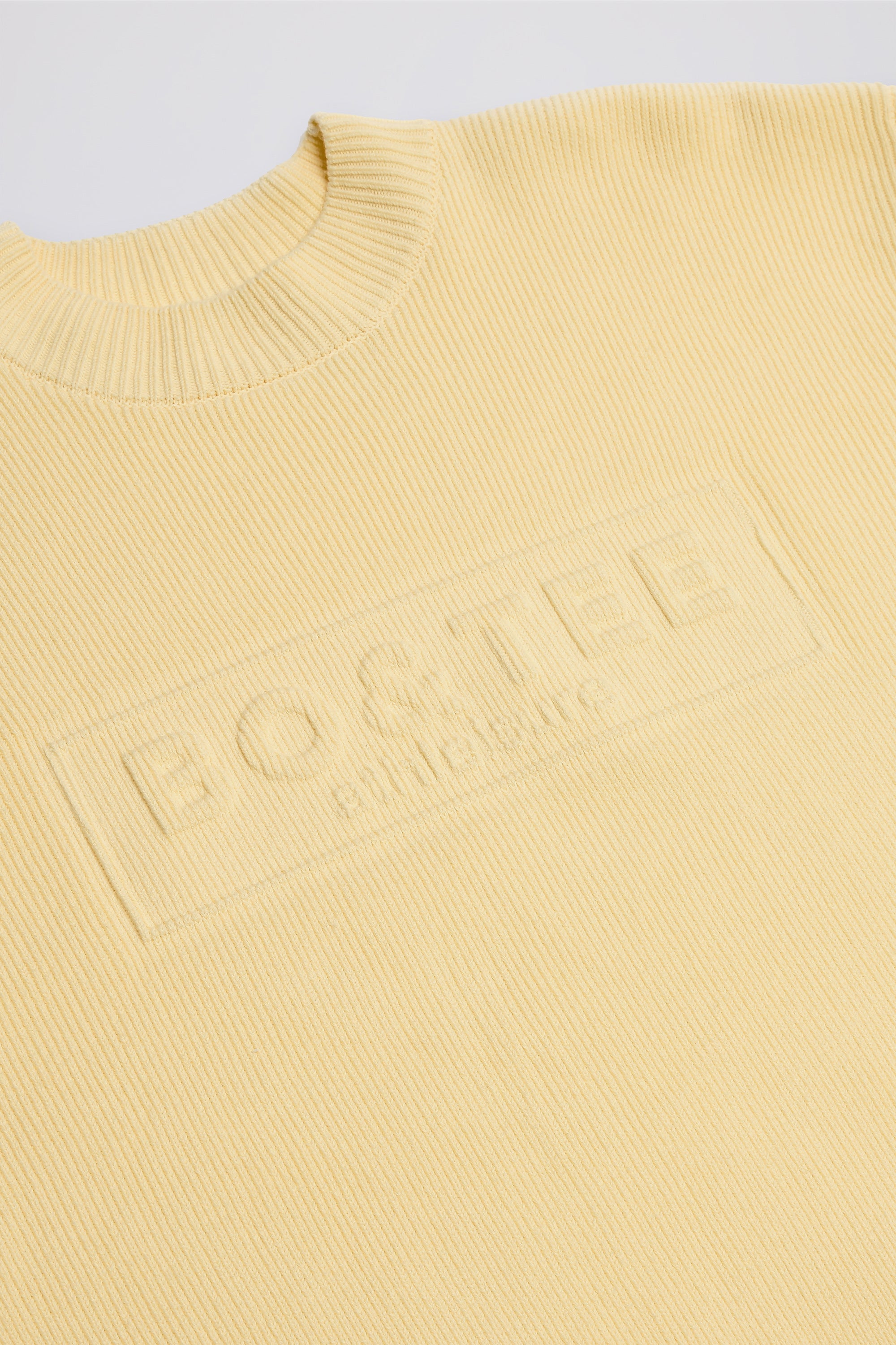 Ribbed-Knit Oversized Jumper in Lemon - Image 3