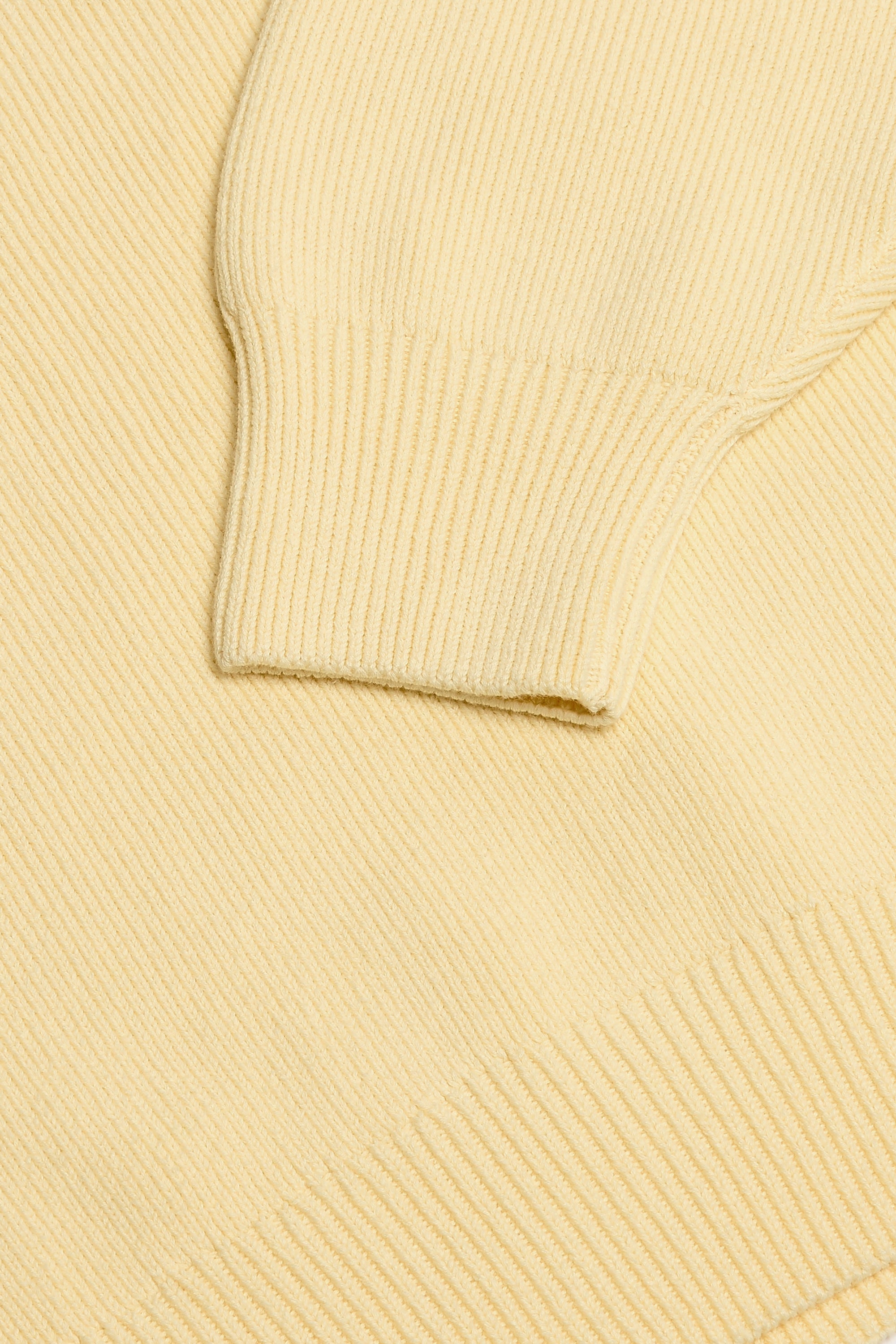 Ribbed-Knit Oversized Jumper in Lemon - Image 4