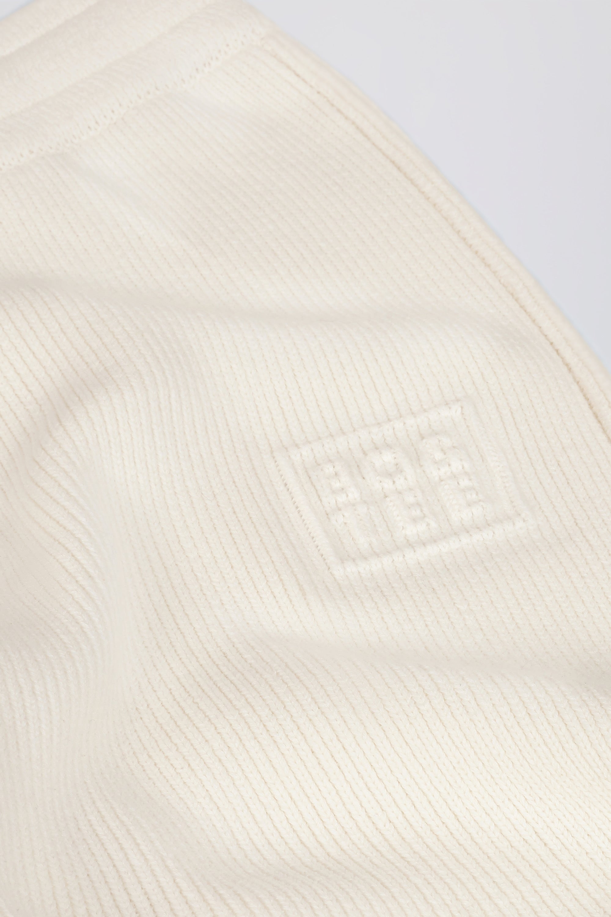Ribbed-Knit Wide-Leg Joggers in Ivory - Image 4