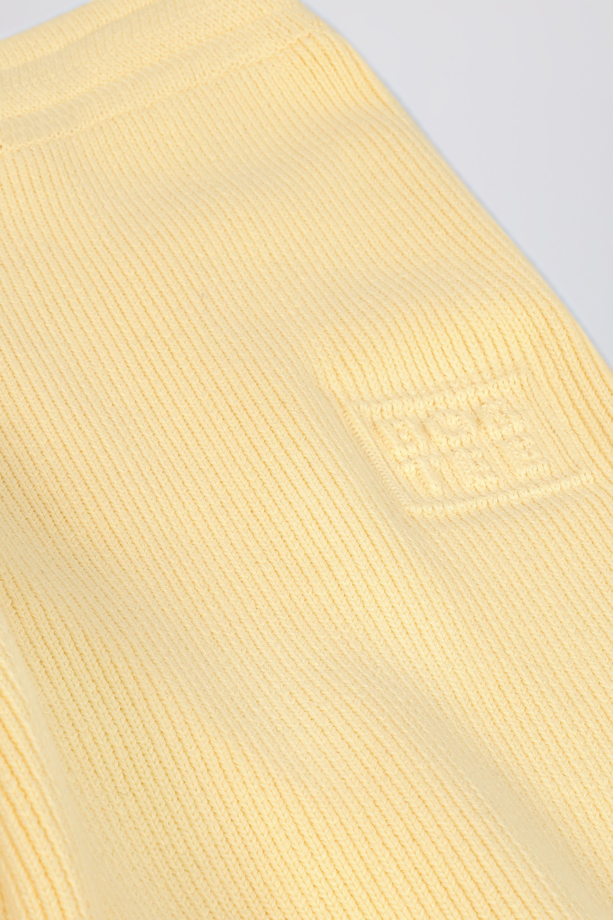 Ribbed-Knit Wide-Leg Joggers in Lemon - Image 3