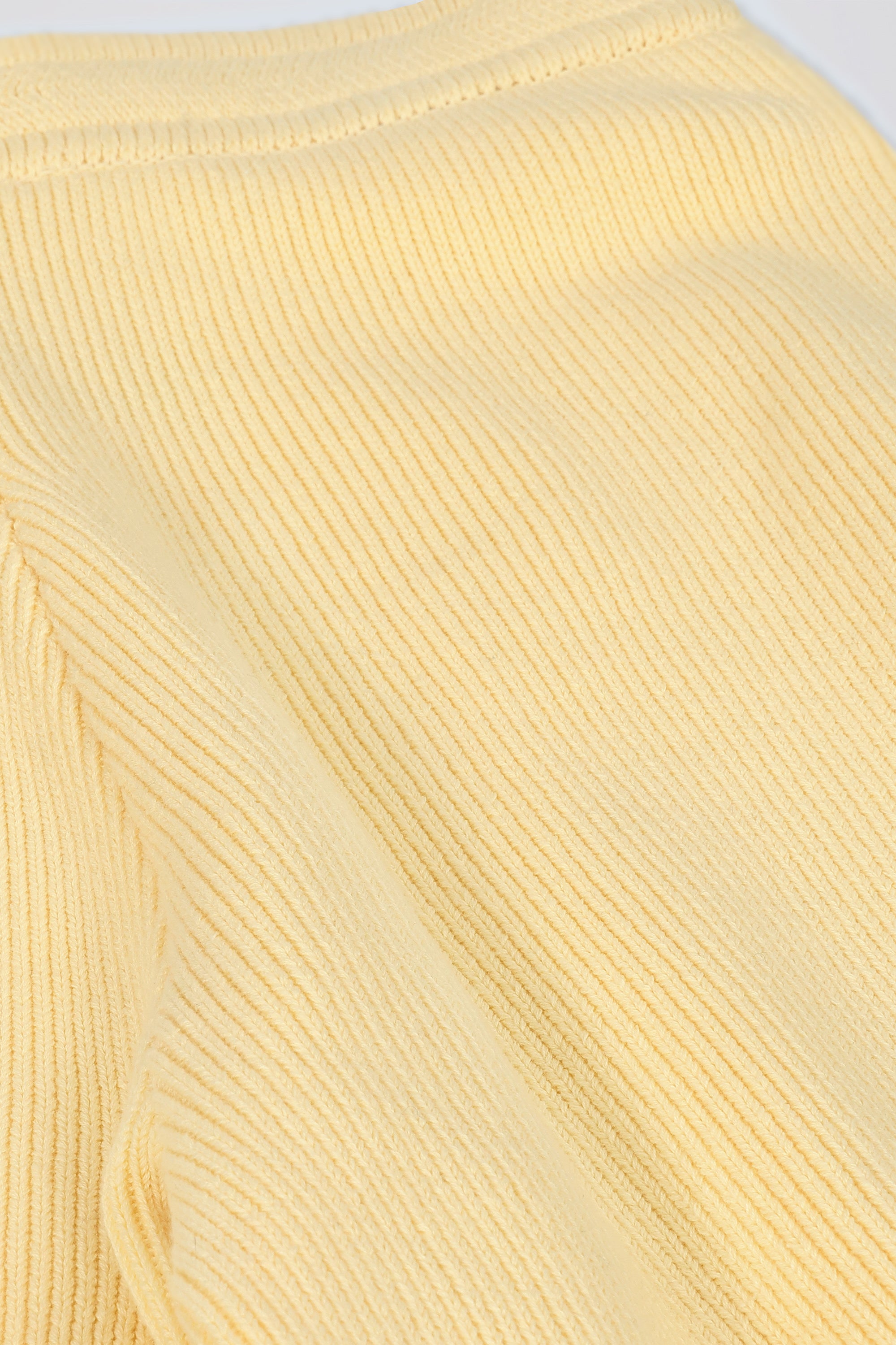 Ribbed-Knit Wide-Leg Joggers in Lemon - Image 4