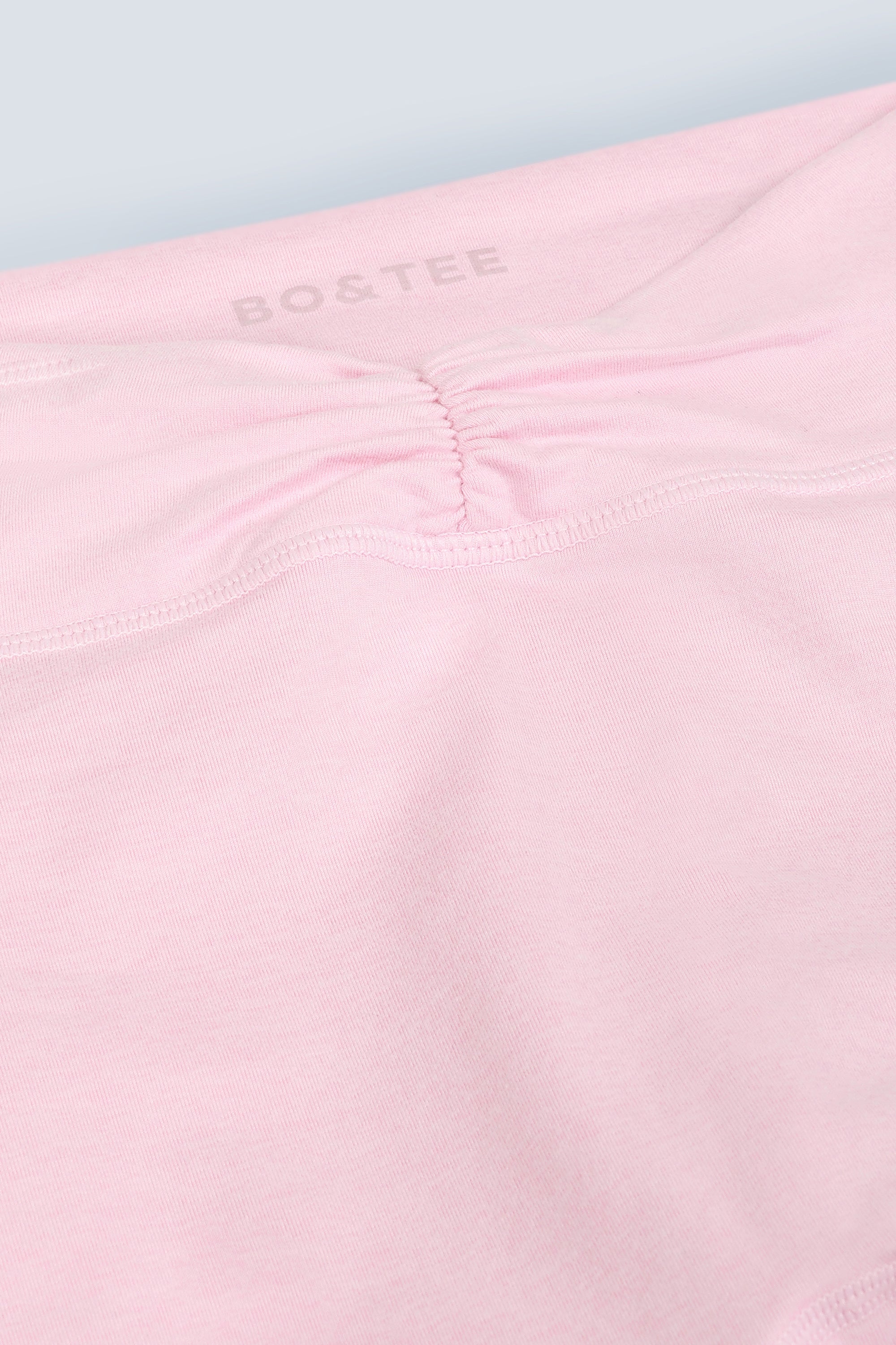 Ruched Flared Trousers in Pink Marl - Image 7