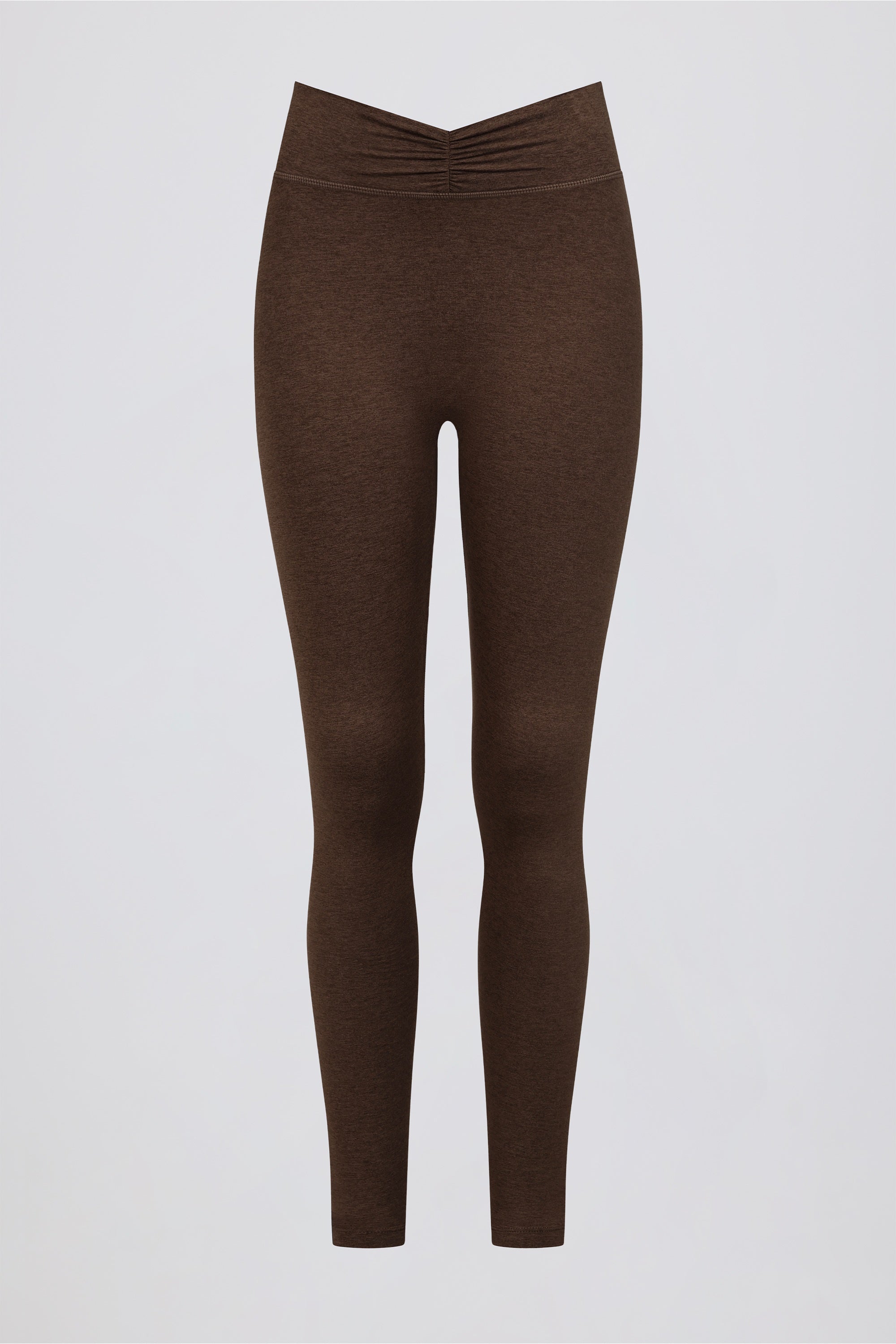 Ruched Mid-Rise Leggings in Pecan Marl - Image 5