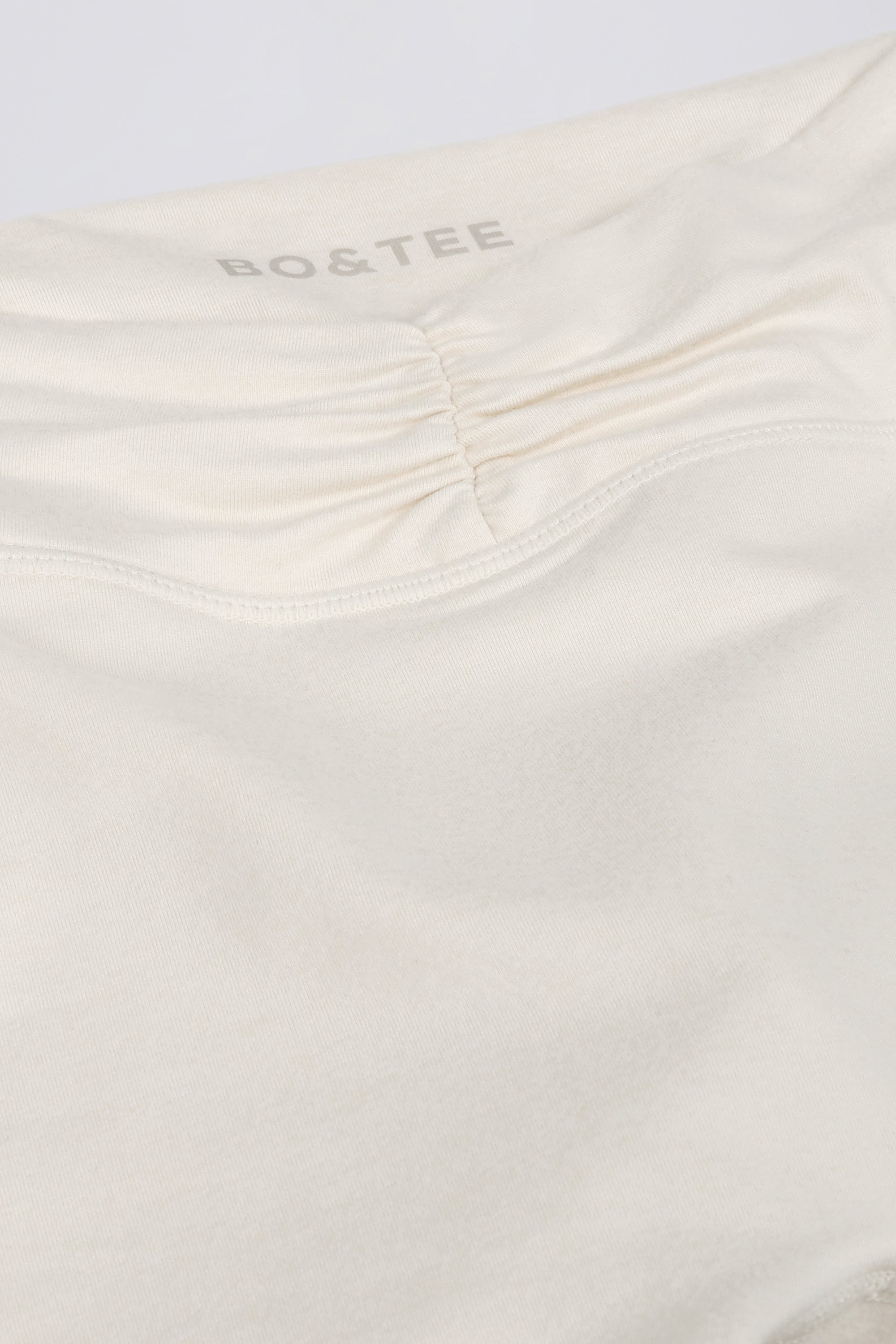 Ruched Mini Shorts in Ivory Marl - Image 8