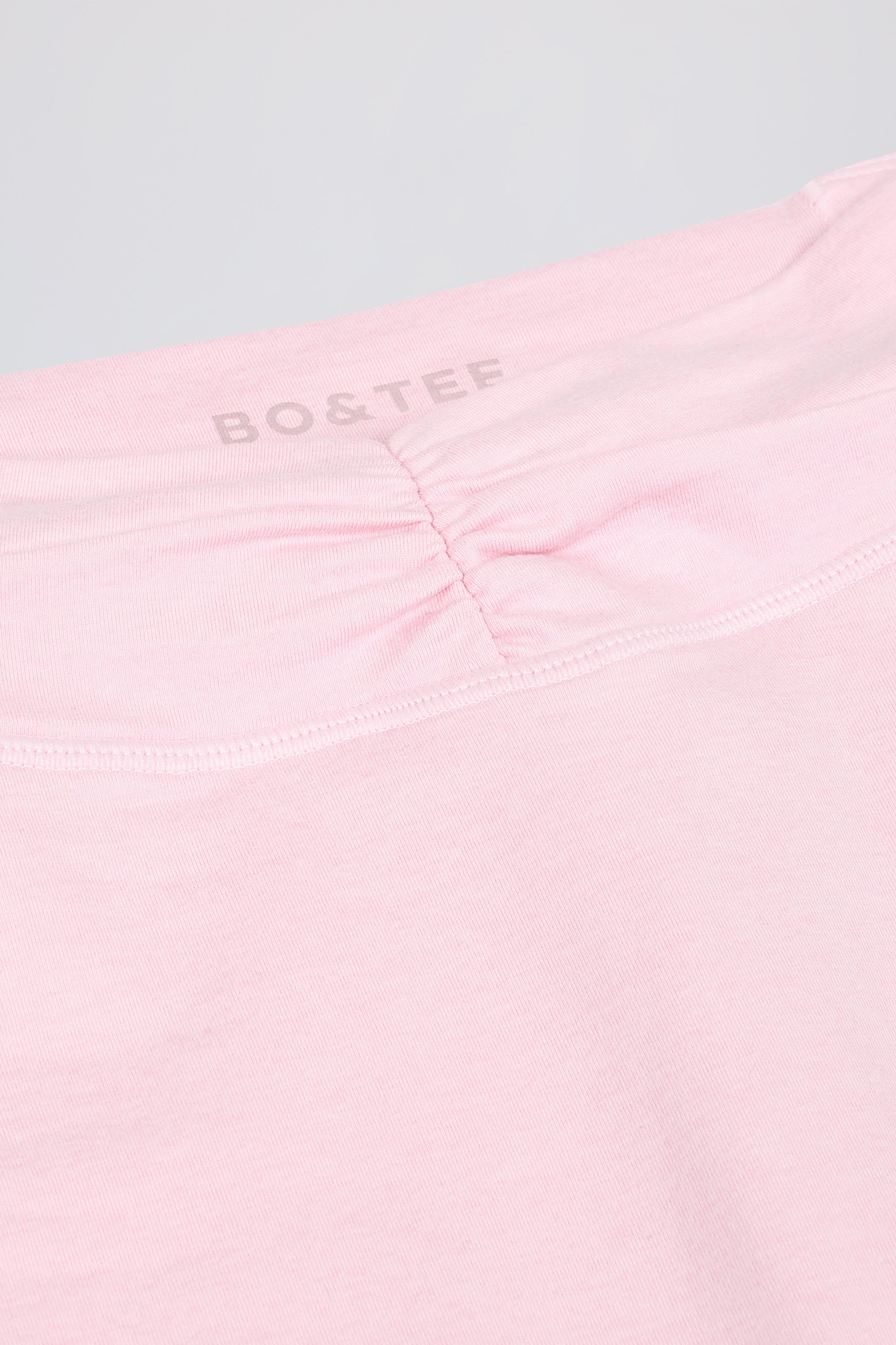 Ruched Mini Shorts in Pale Pink Marl - Image 7