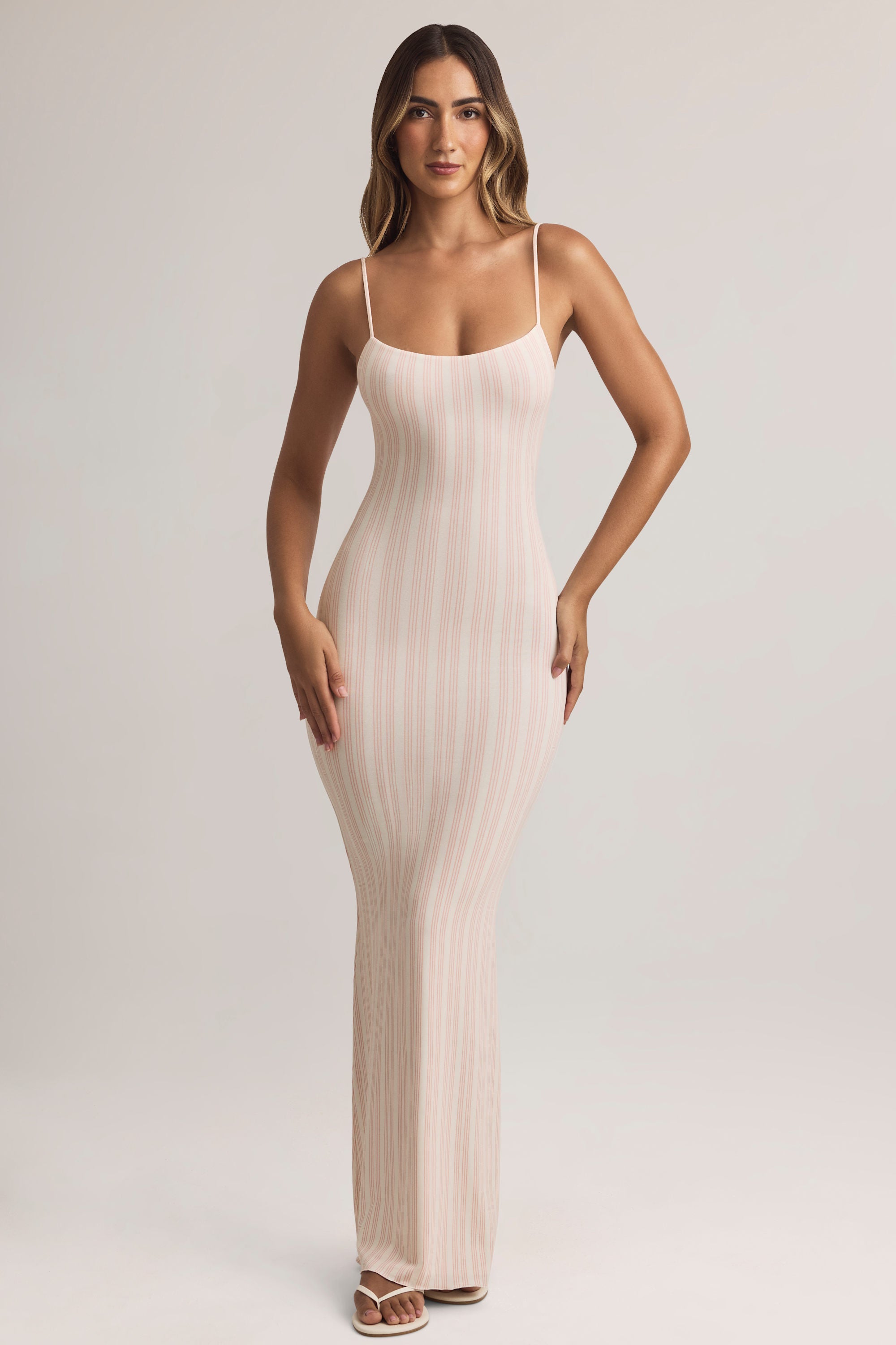 Salma Modal Scoop-Neck Maxi Dress in Stripe