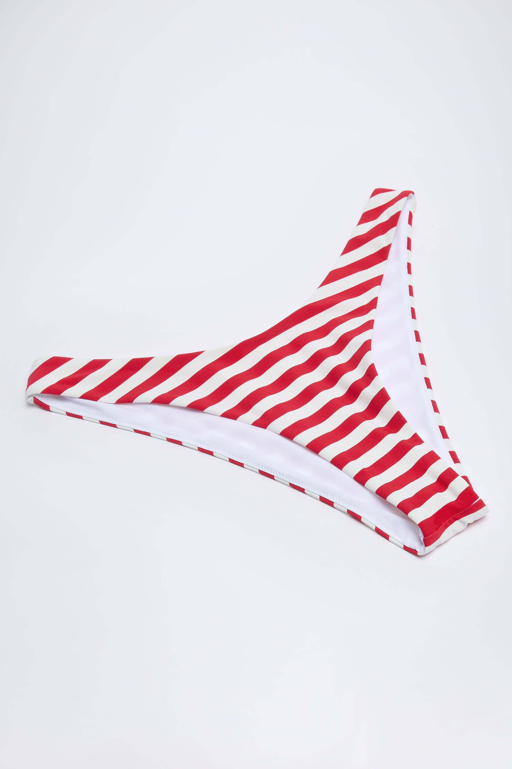 Santos Cheeky Bikini Bottoms in Cherry Red Stripe - Image 4