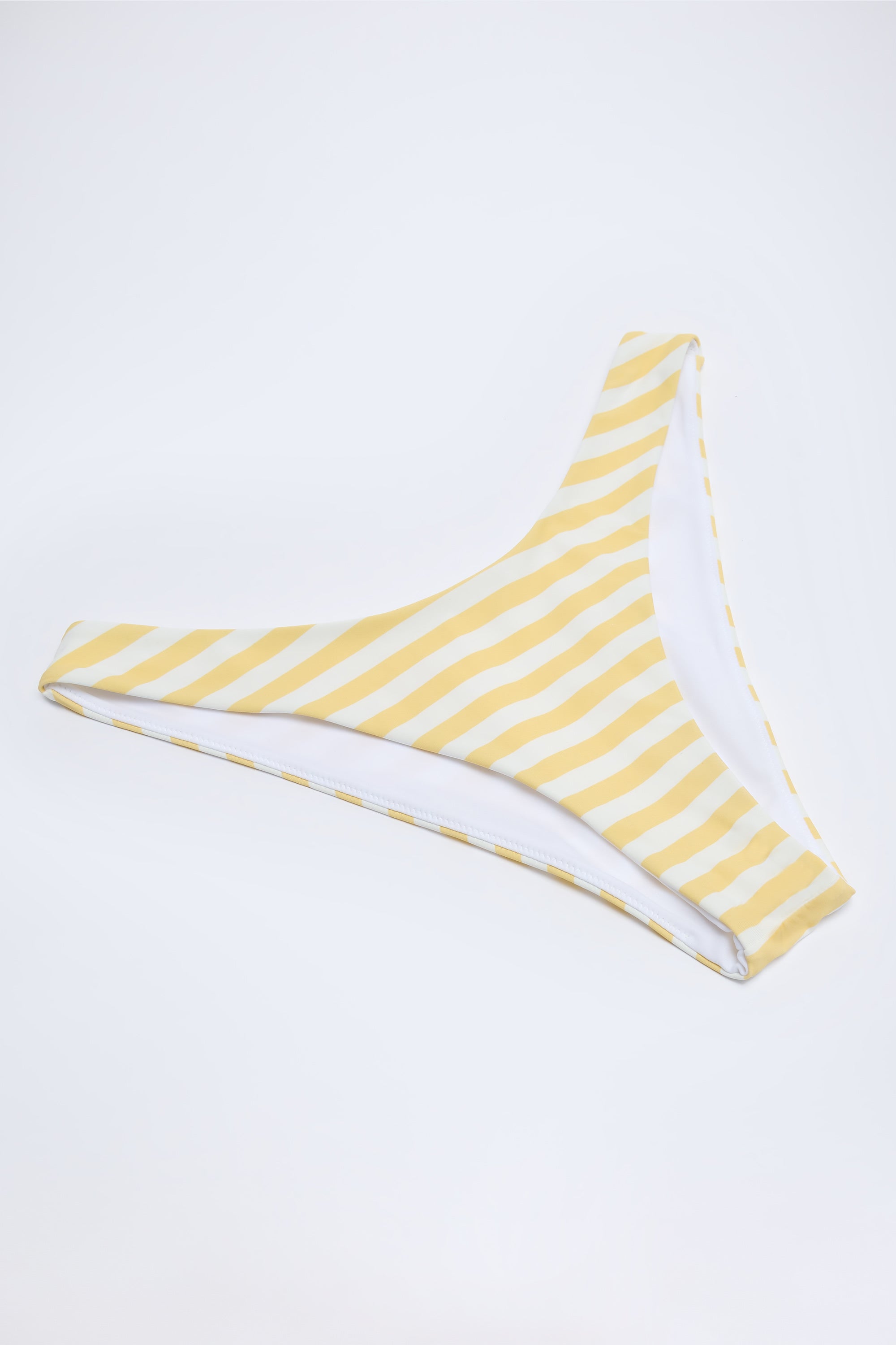 Santos Cheeky Bikini Bottoms in Lemon Yellow Stripe - Image 4