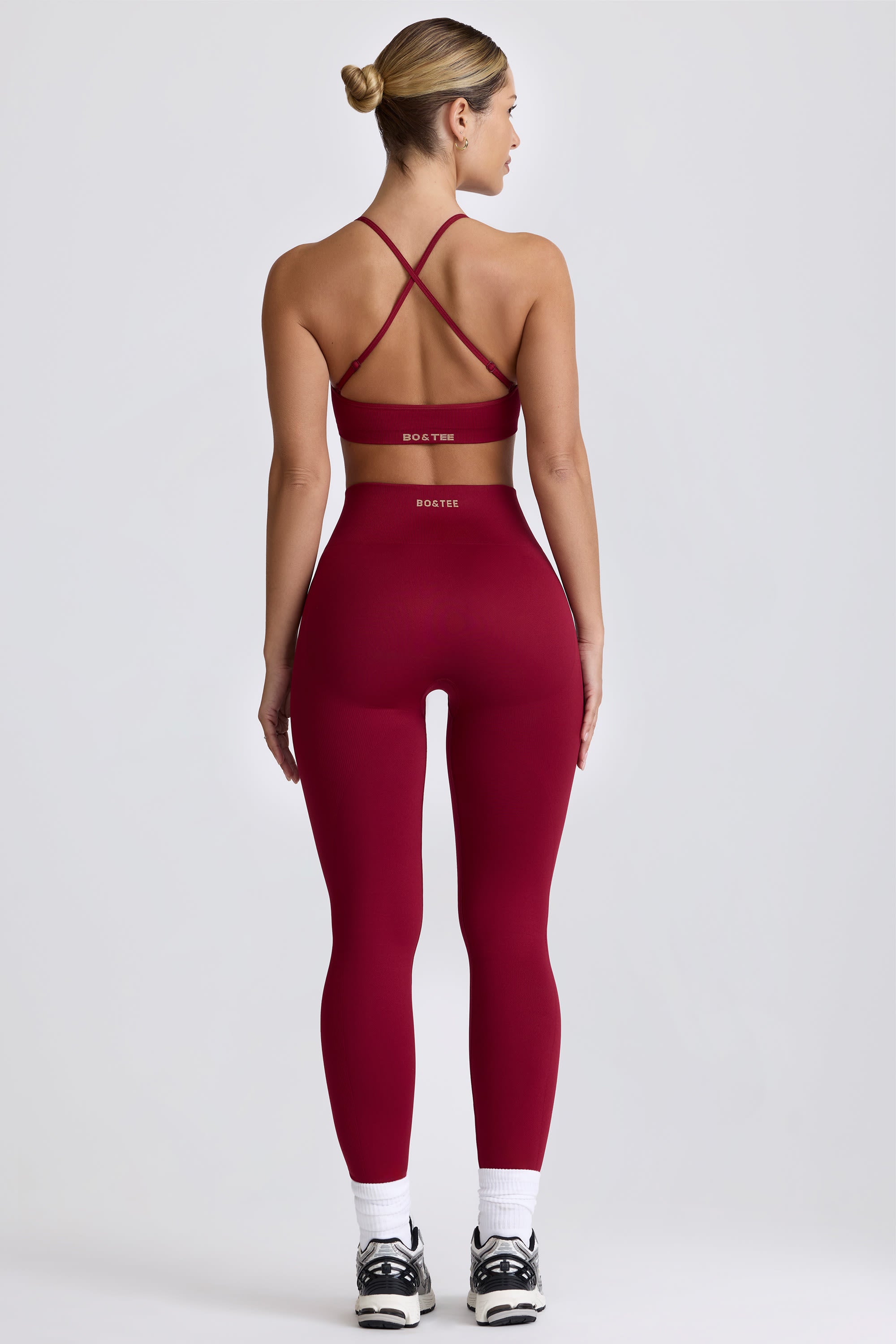 Super Sculpt Seamless High-Waist Leggings in Burgundy - Image 3