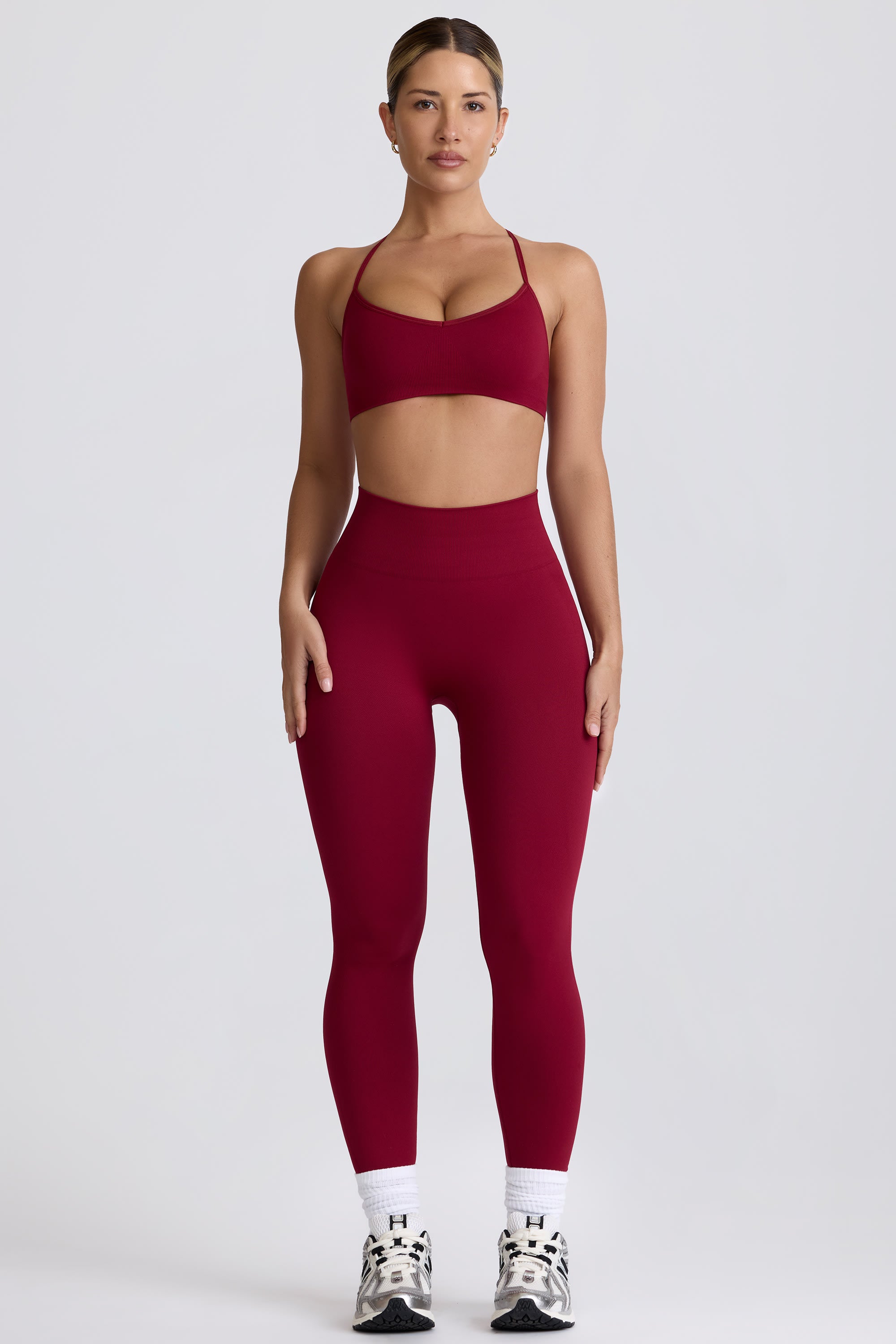 Super Sculpt Seamless High-Waist Leggings in Burgundy - Image 7
