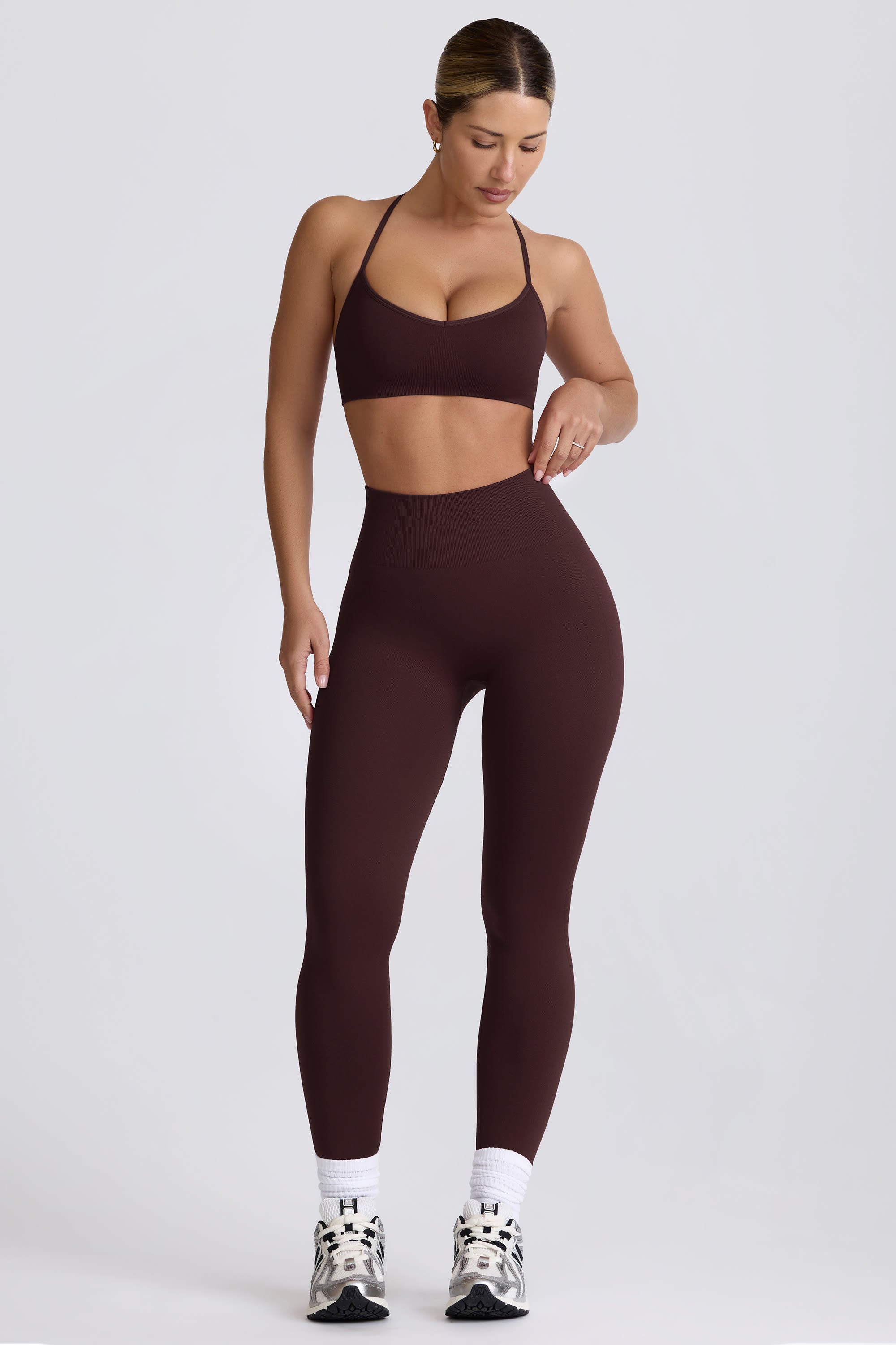 Super Sculpt Seamless High-Waist Leggings in Chocolate - Image 9