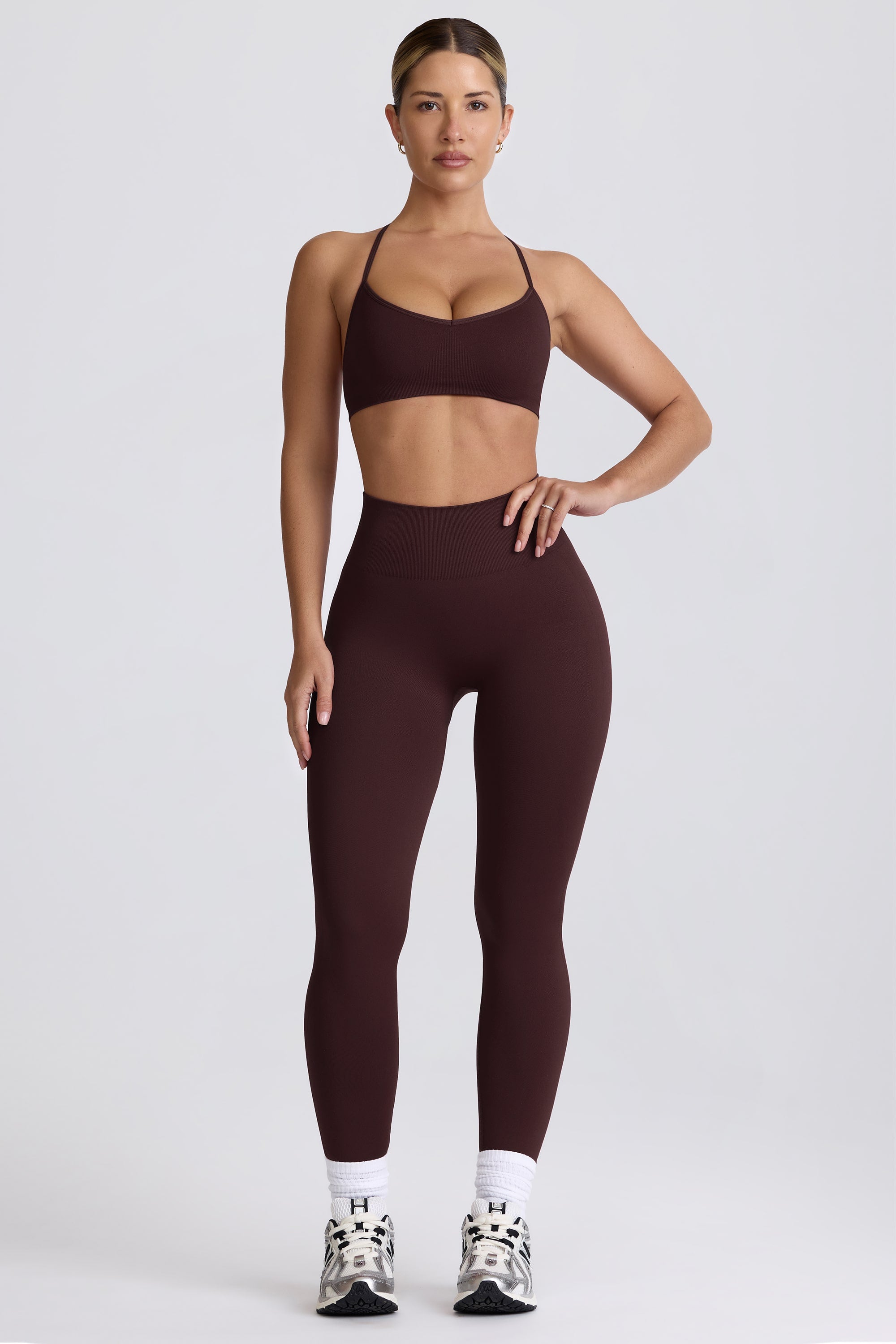 Super Sculpt Seamless High-Waist Leggings in Chocolate - Image 8