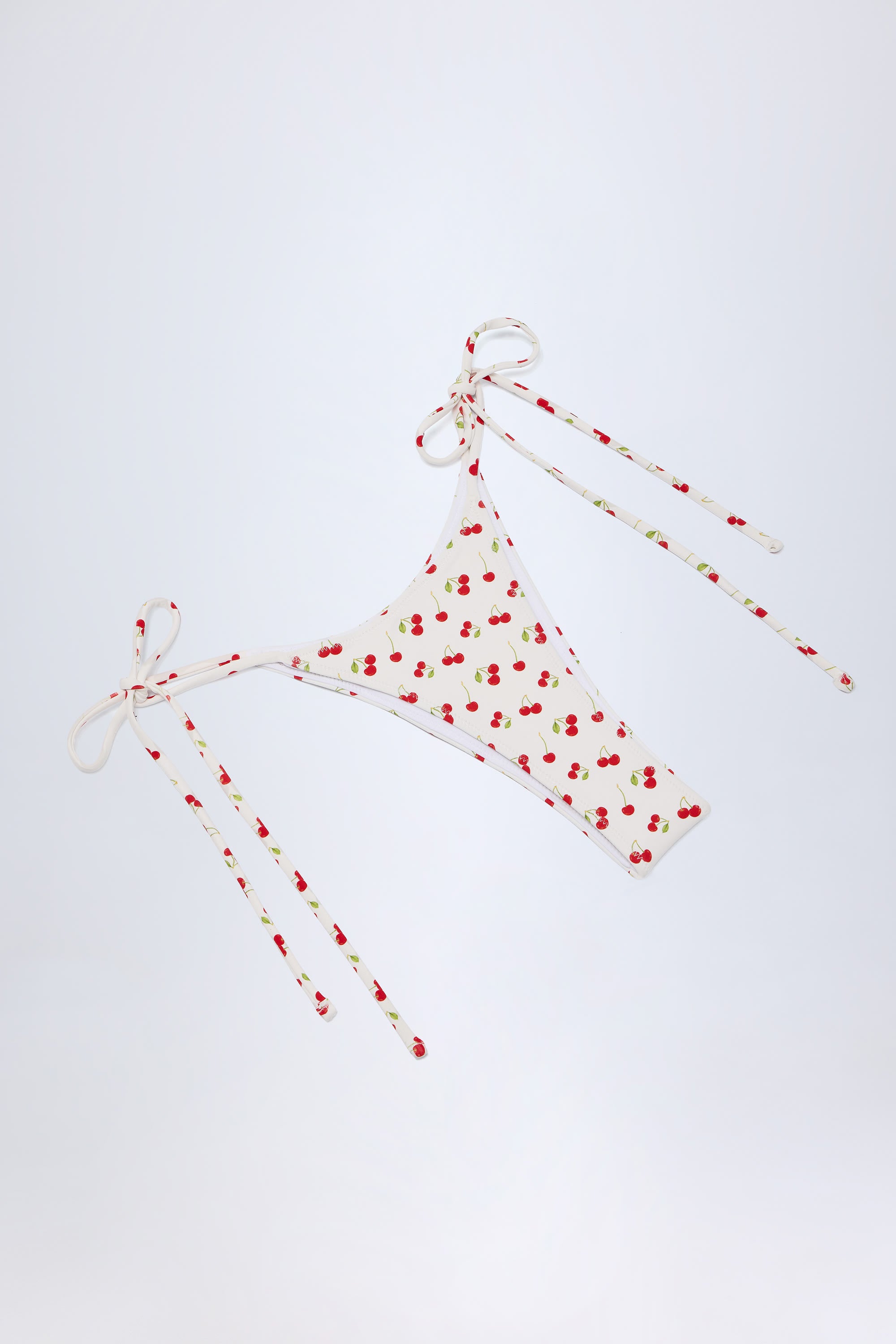 Cove Side-Tie Cheeky Bikini Bottoms in Cherry Print - Image 6