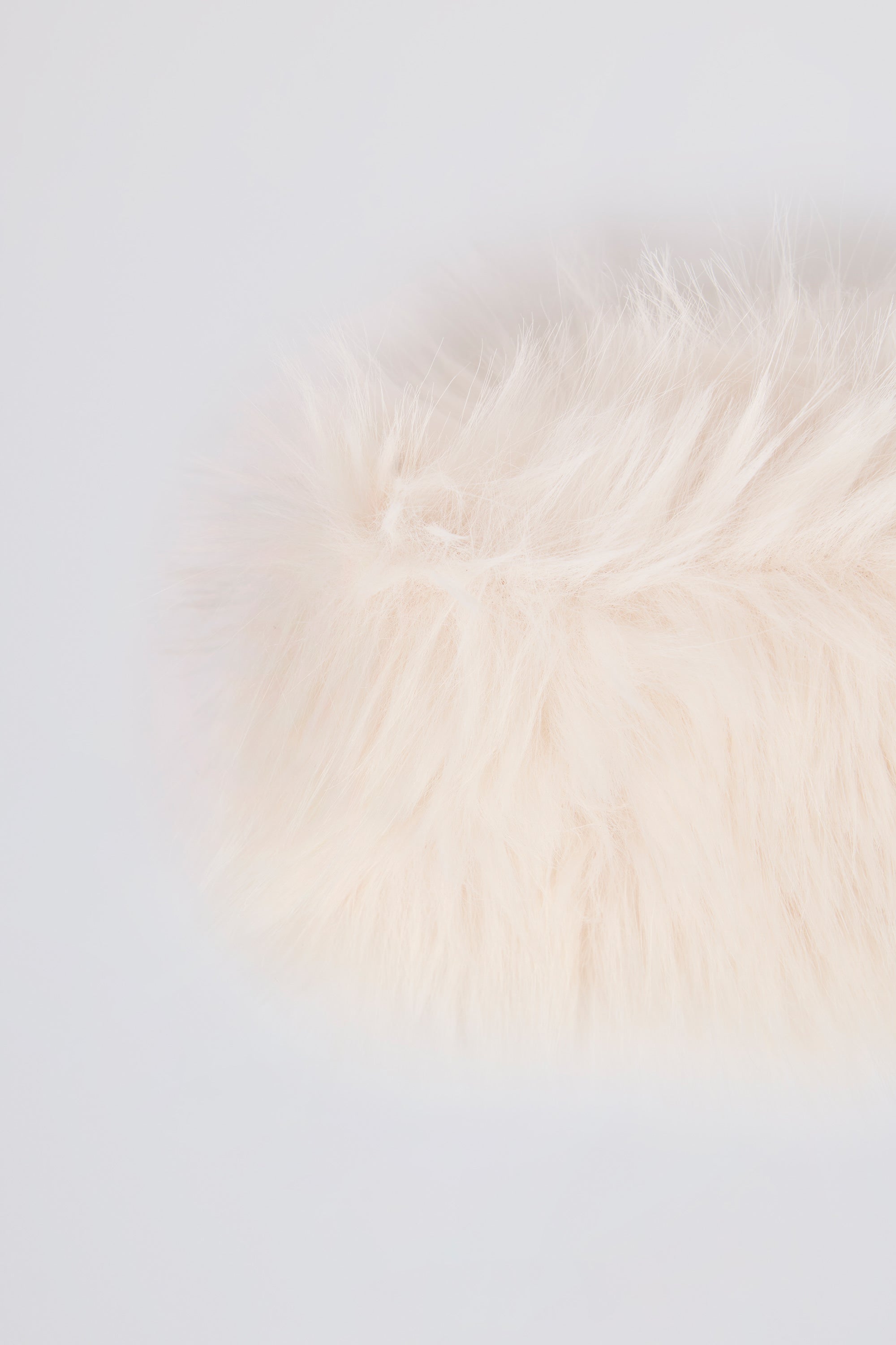 Faux-Fur Headband in Ice White - Image 4