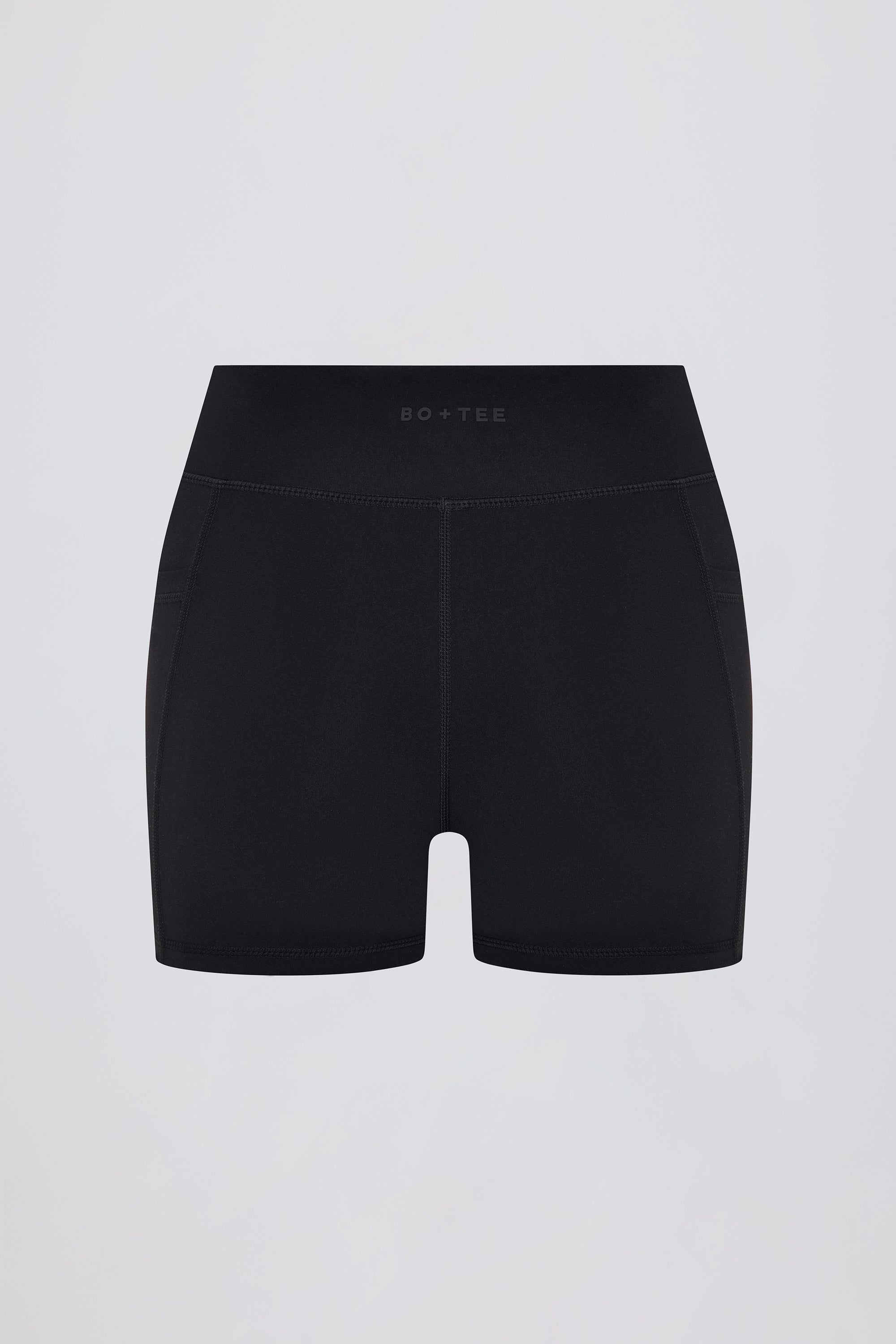 Soft Active Crossover Pocket Shorts in Black - Image 5