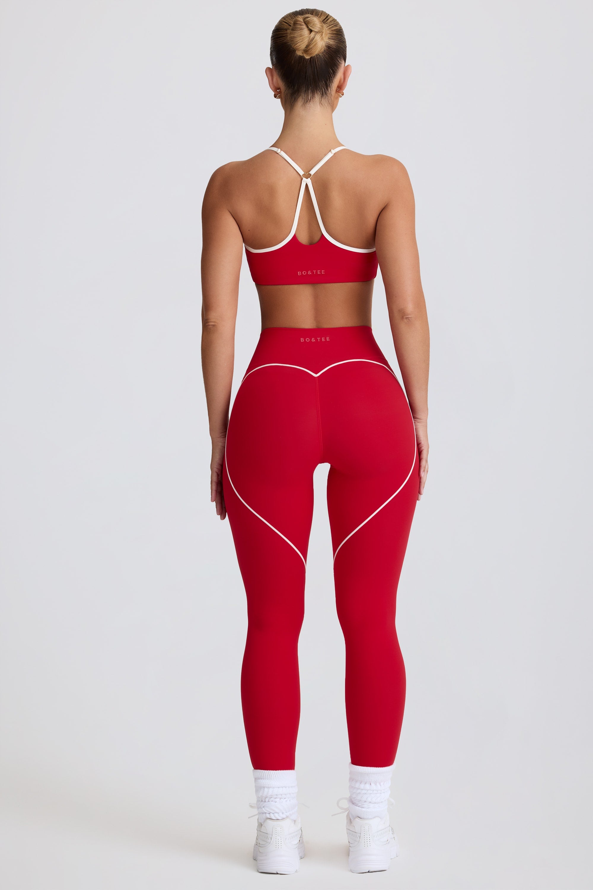Soft Active Mid-Rise Leggings in Hot Red - Image 2