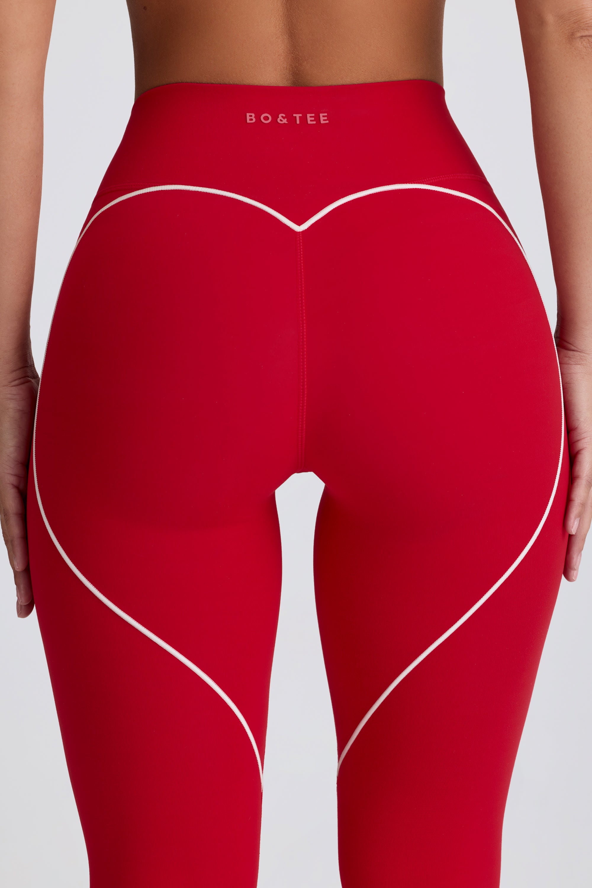 Soft Active Mid-Rise Leggings in Hot Red - Image 4