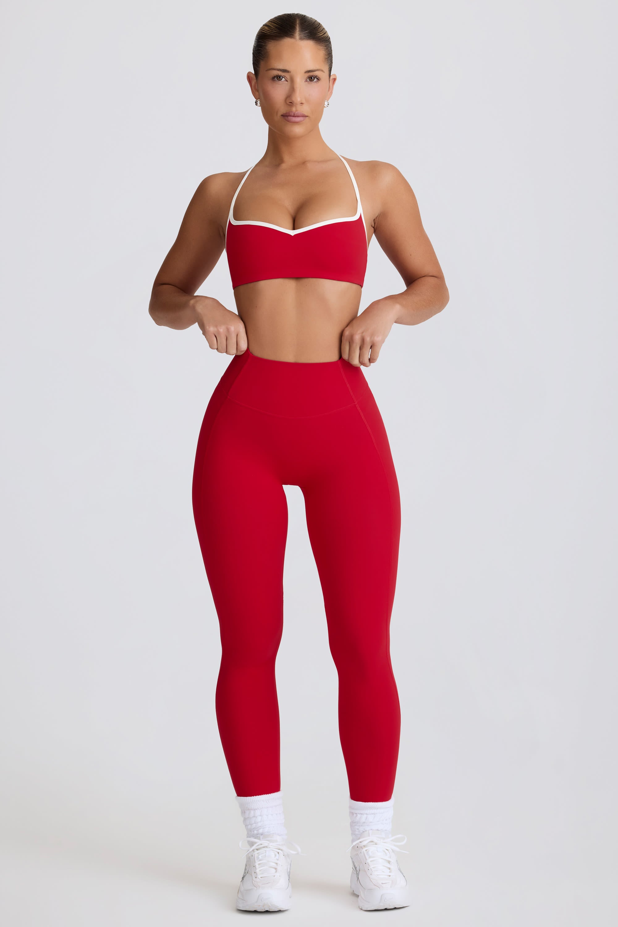 Soft Active Mid-Rise Leggings in Hot Red - Image 5