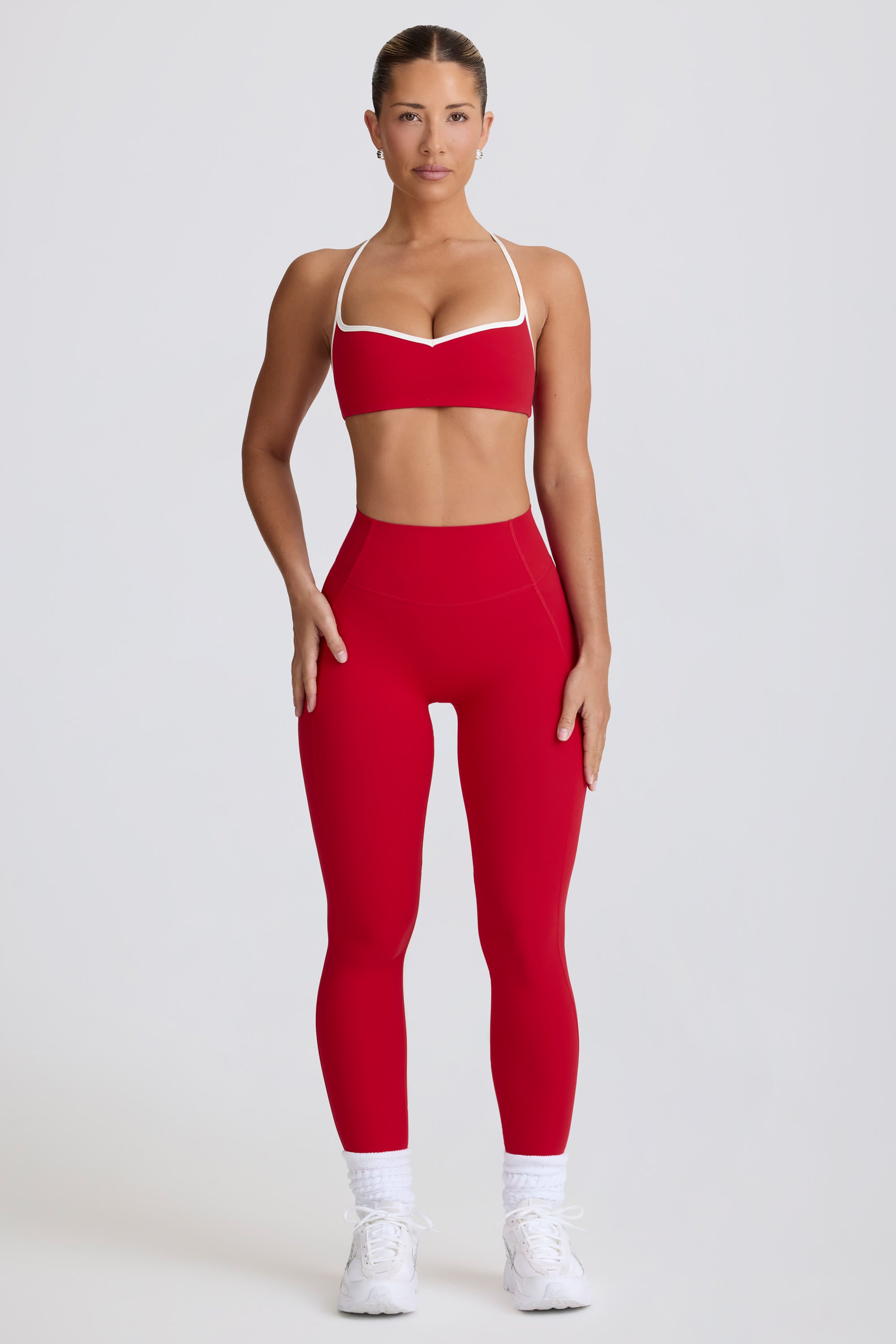 Soft Active Mid-Rise Leggings in Hot Red - Image 6