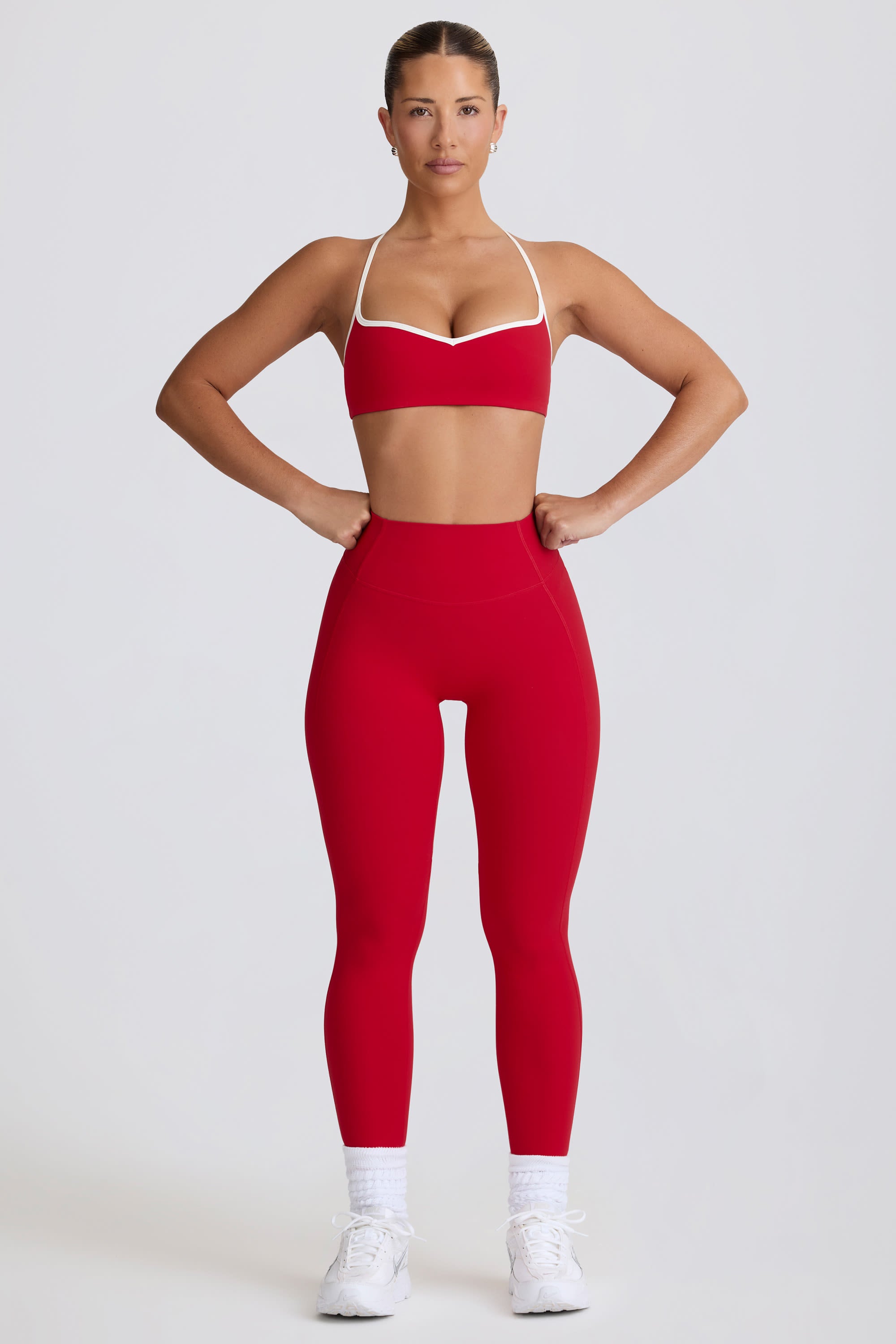 Soft Active Mid-Rise Leggings in Hot Red - Image 8
