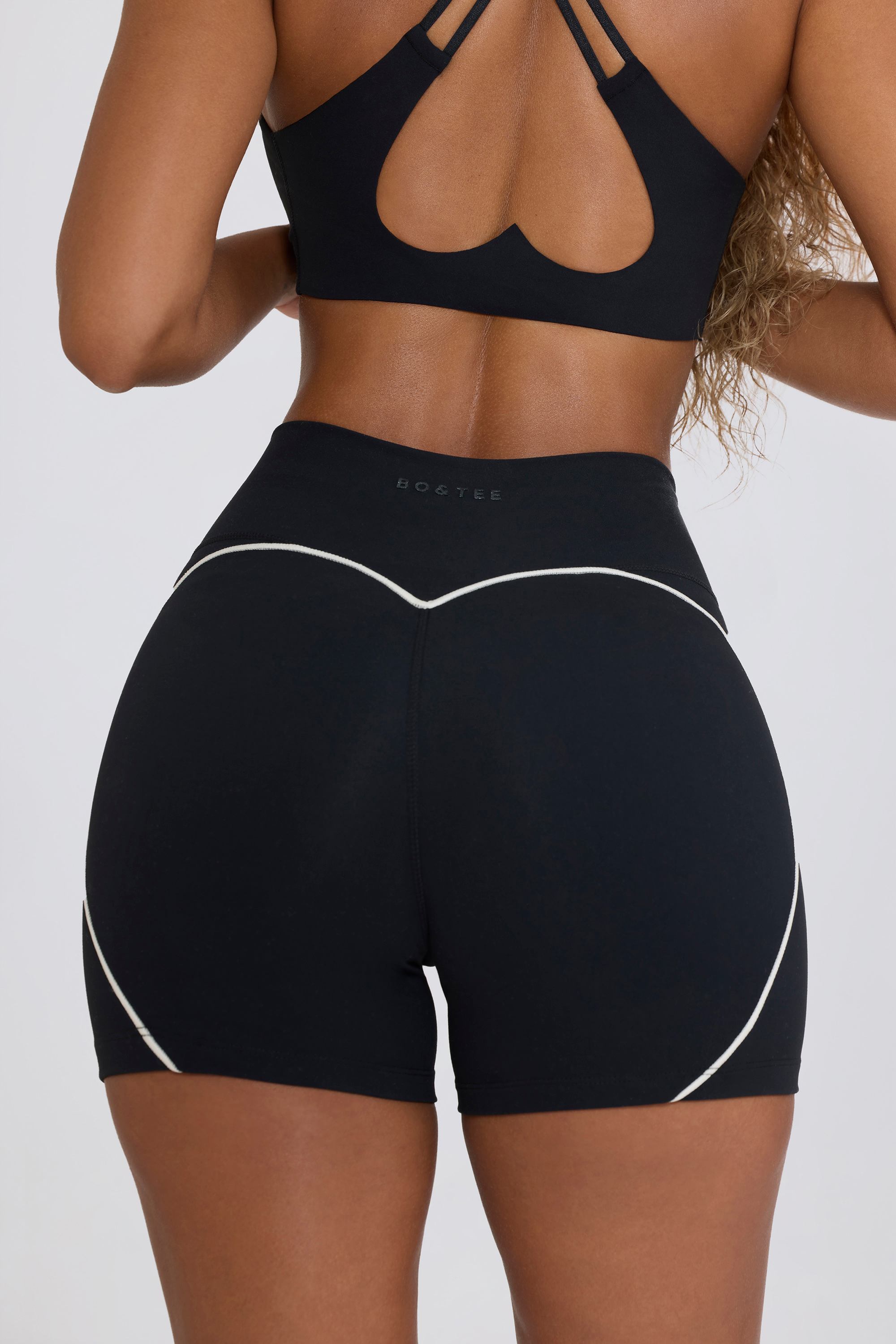 Soft Active Mini Shorts in Black - Image 4