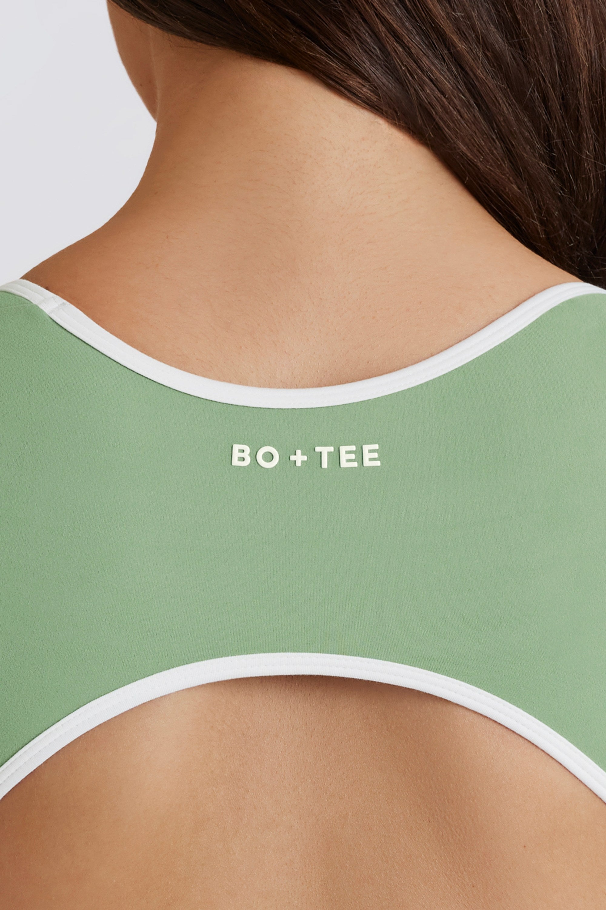 Soft Active Open-Back Unitard in Green - Image 6